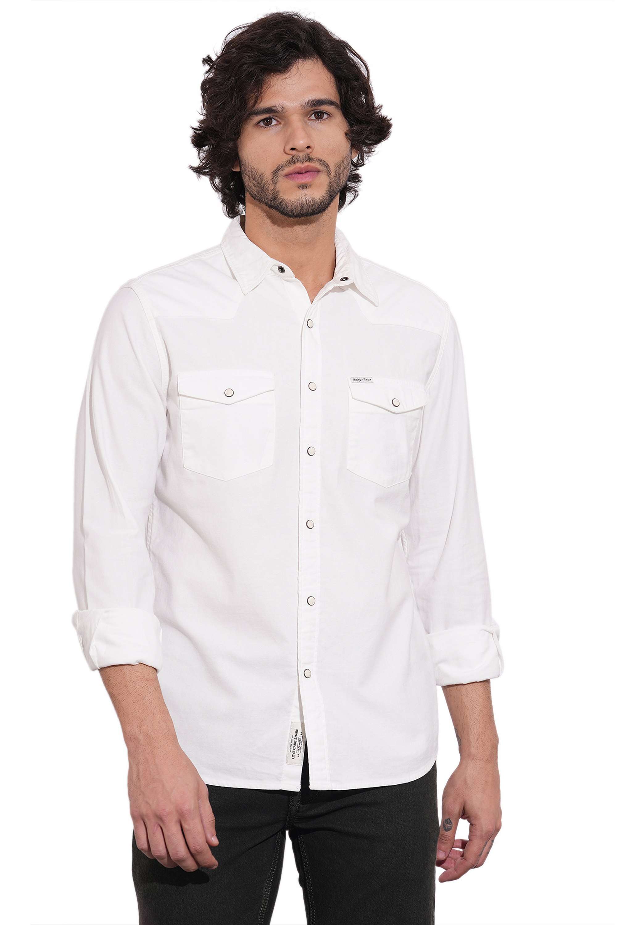 Solid-Cotton-Slim-Fit-Men-s-Casual-Shirt