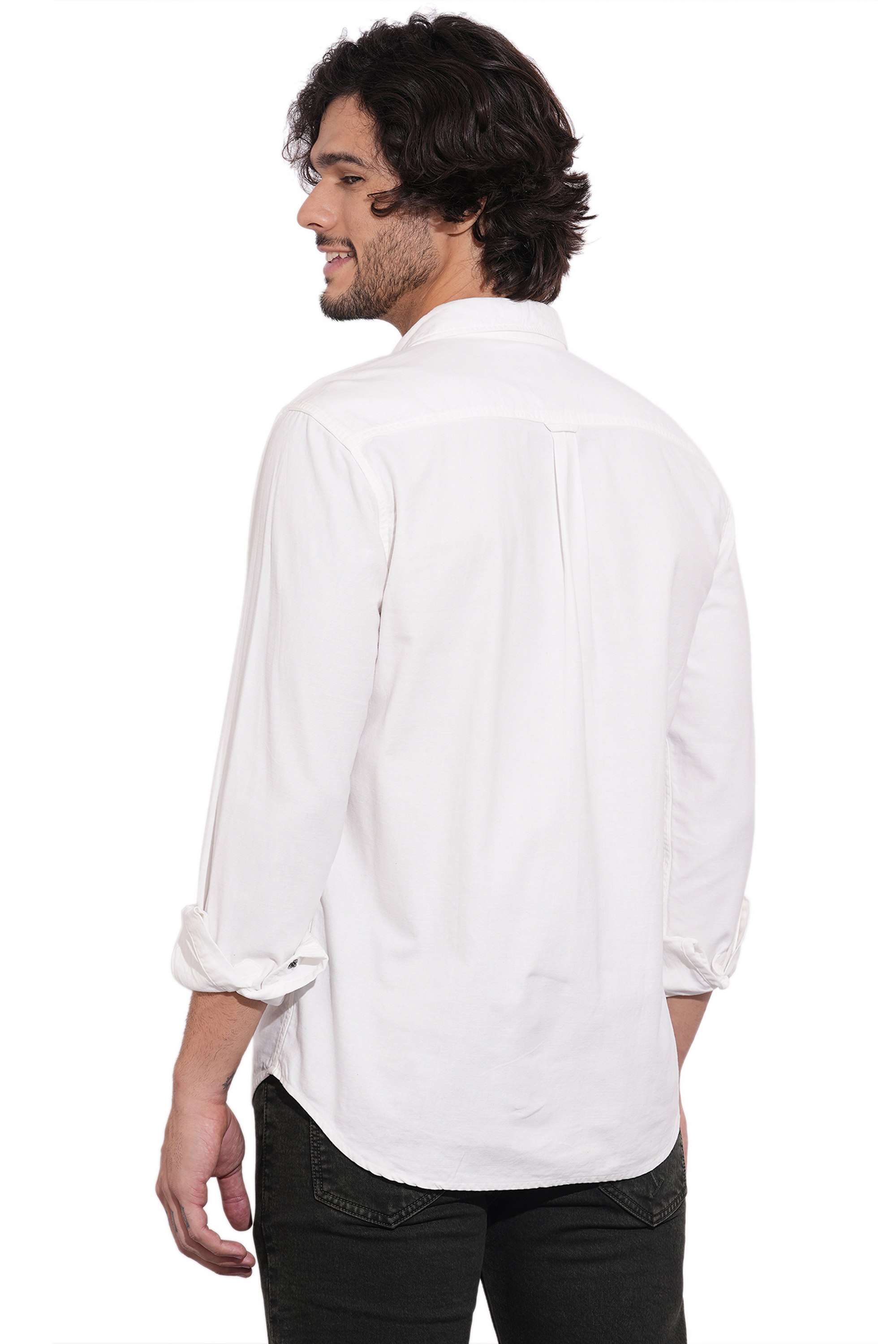 Solid-Cotton-Slim-Fit-Men-s-Casual-Shirt