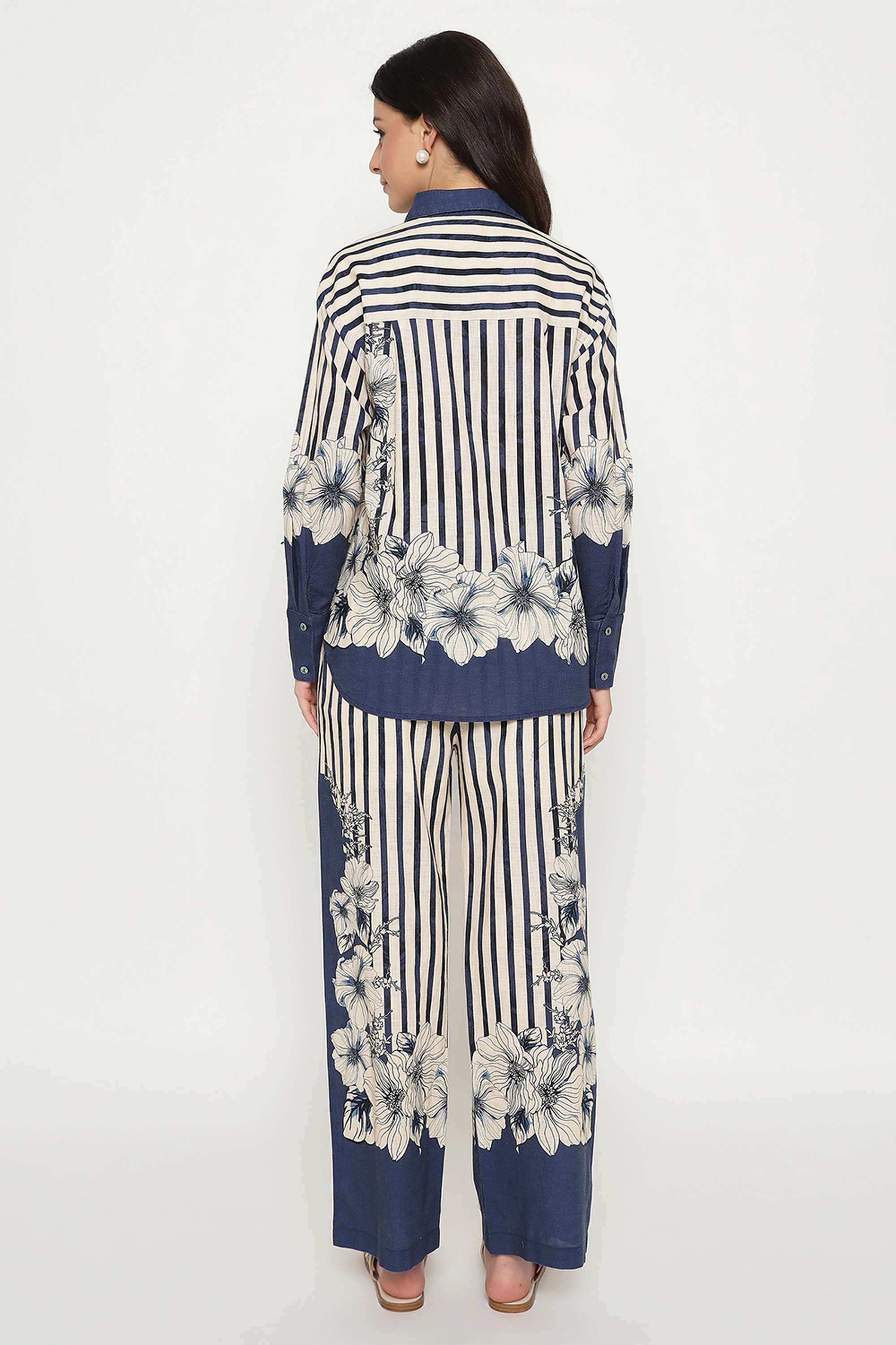 Stripes-Ankle-Length-Cotton-Women-s-Co-Ord-Set