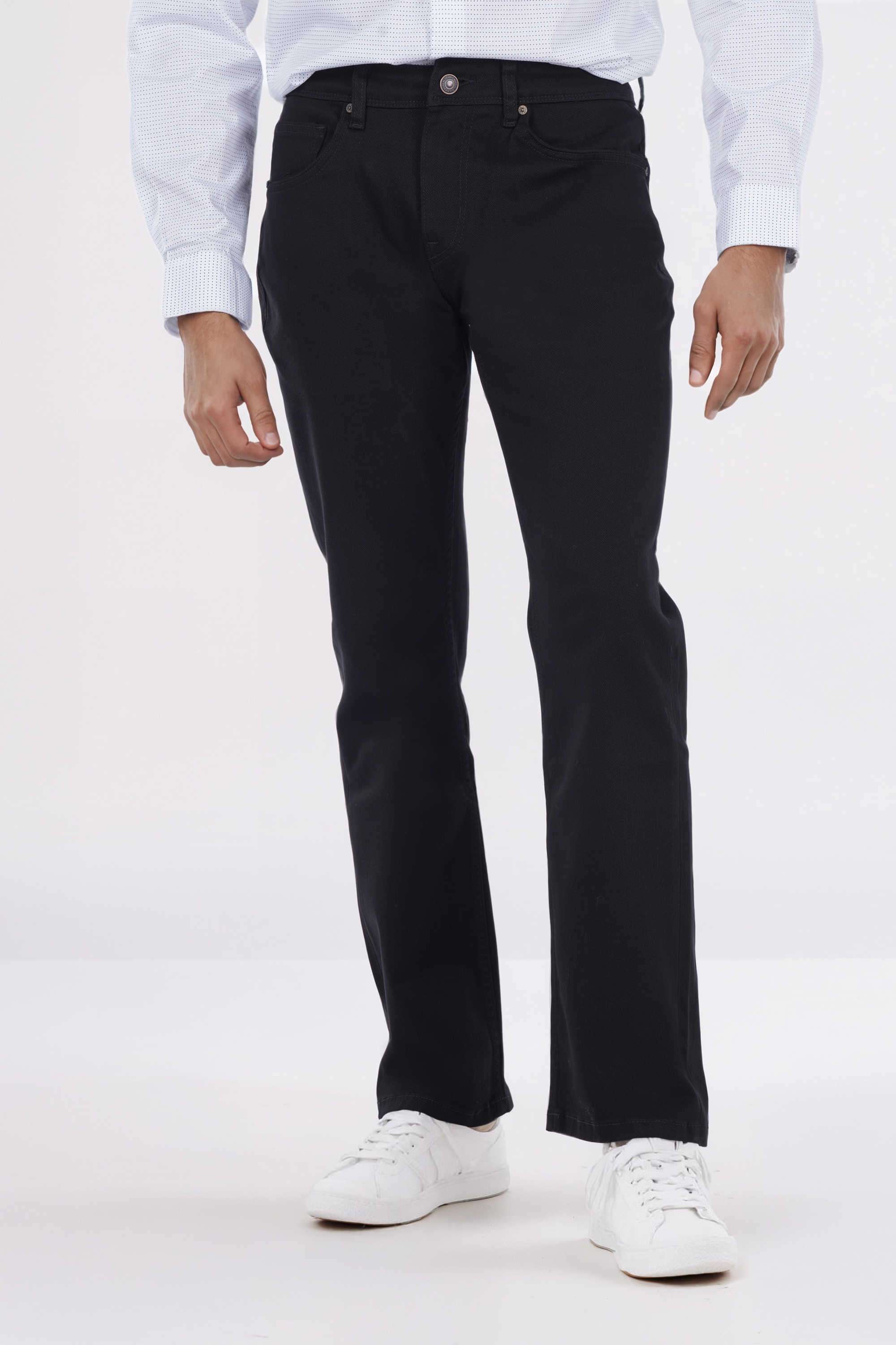 Solid-Cotton-Bootcut-Fit-Men-s-Jeans