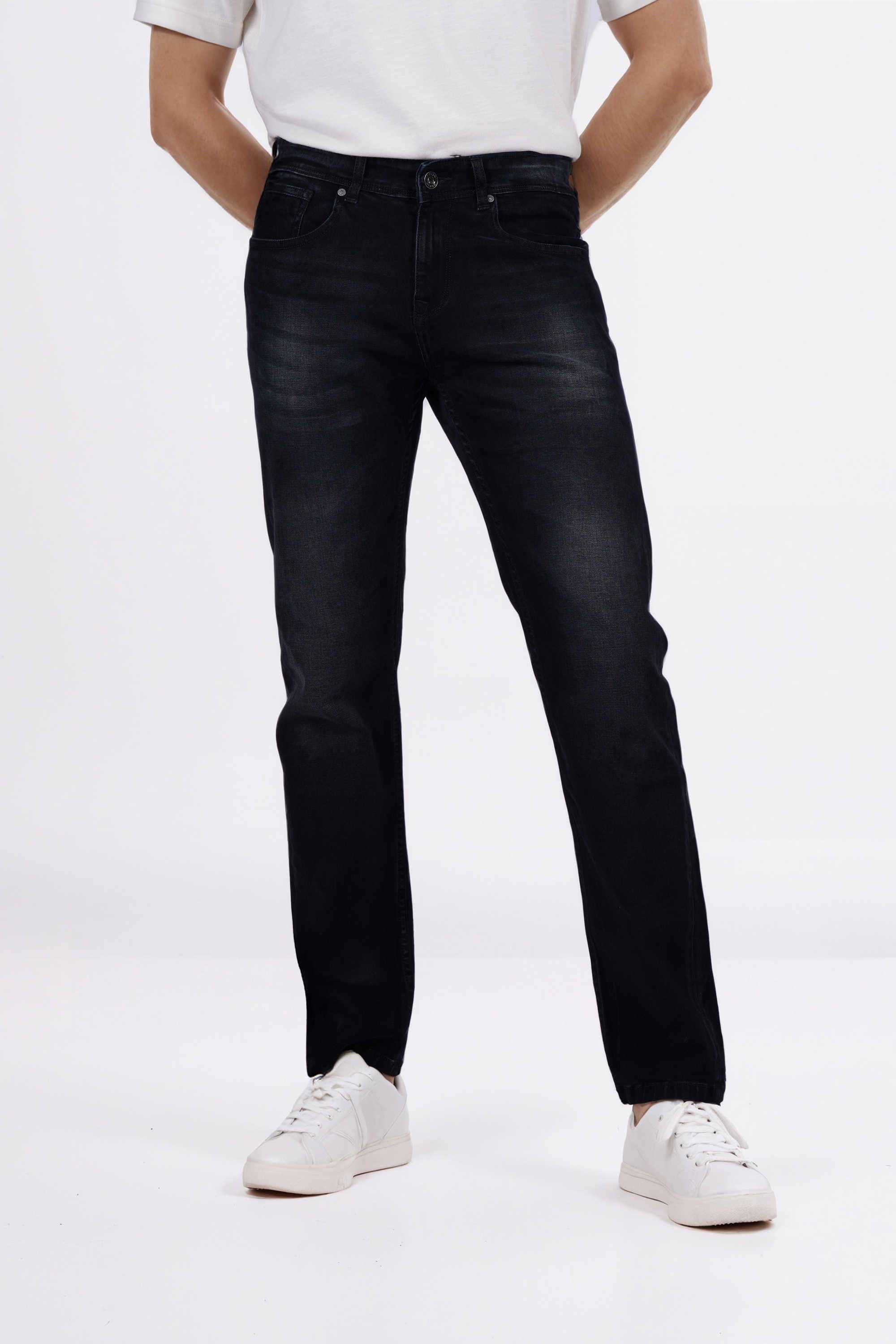 Solid-Cotton-Straight-Fit-Men-s-Jeans