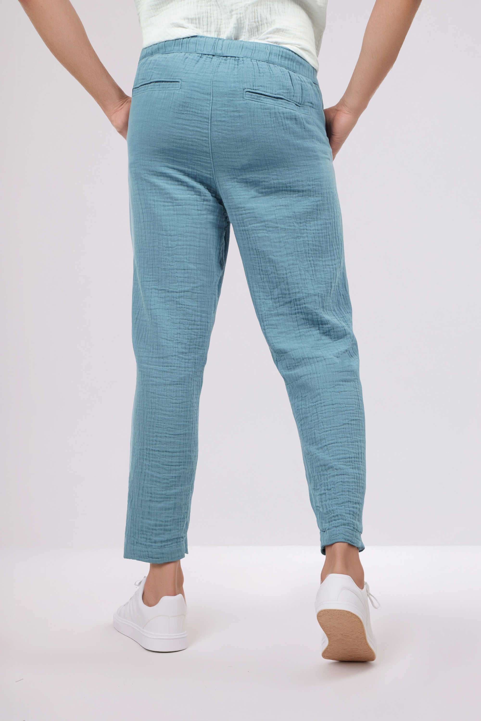 Solid-Cotton-Relaxed-Fit-Men-s-Casual-Wear-Trousers