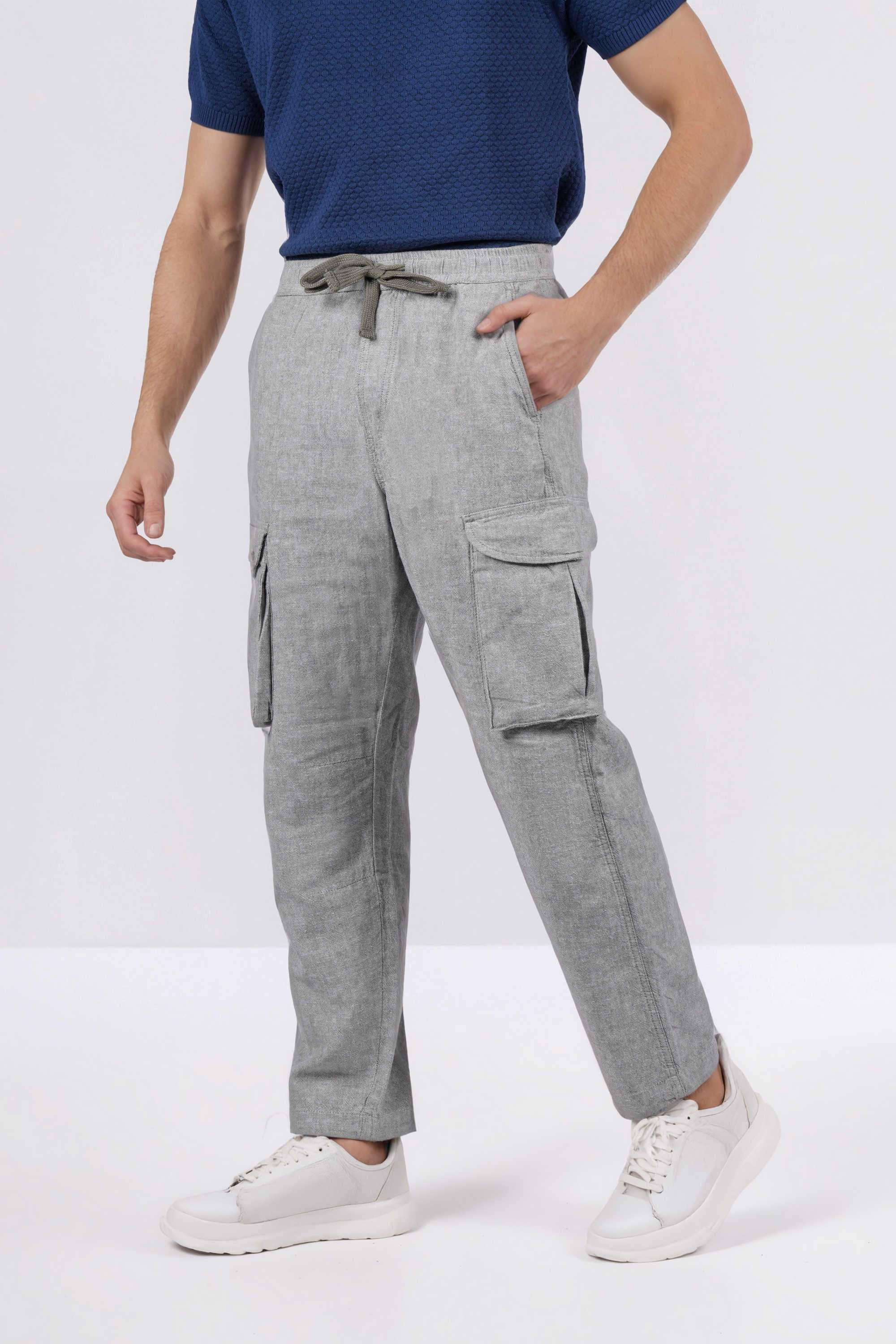 Solid-Linen-Straight-Fit-Men-s-Casual-Trousers