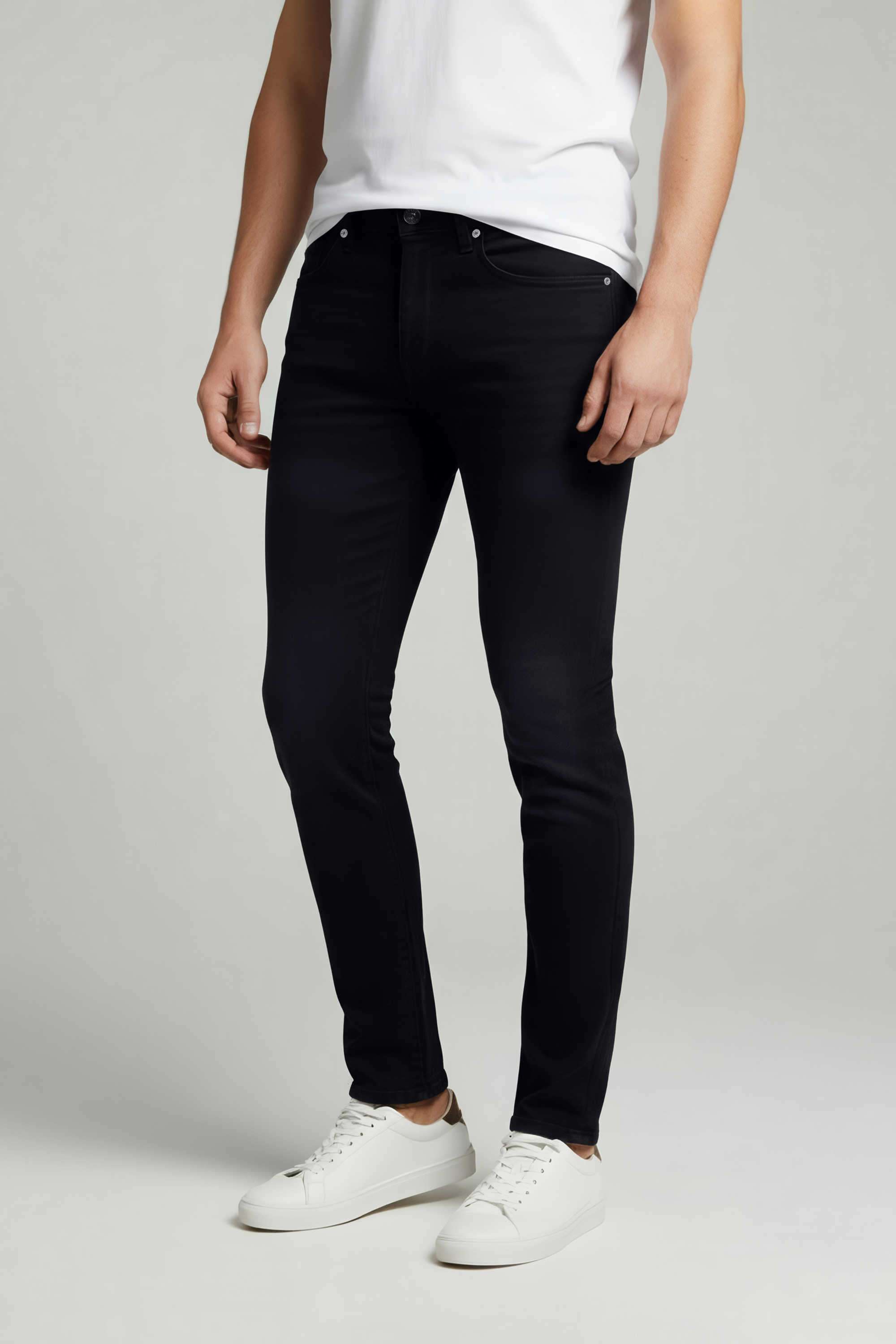 Solid-Cotton-Blend-Slim-Fit-Men-s-Jeans