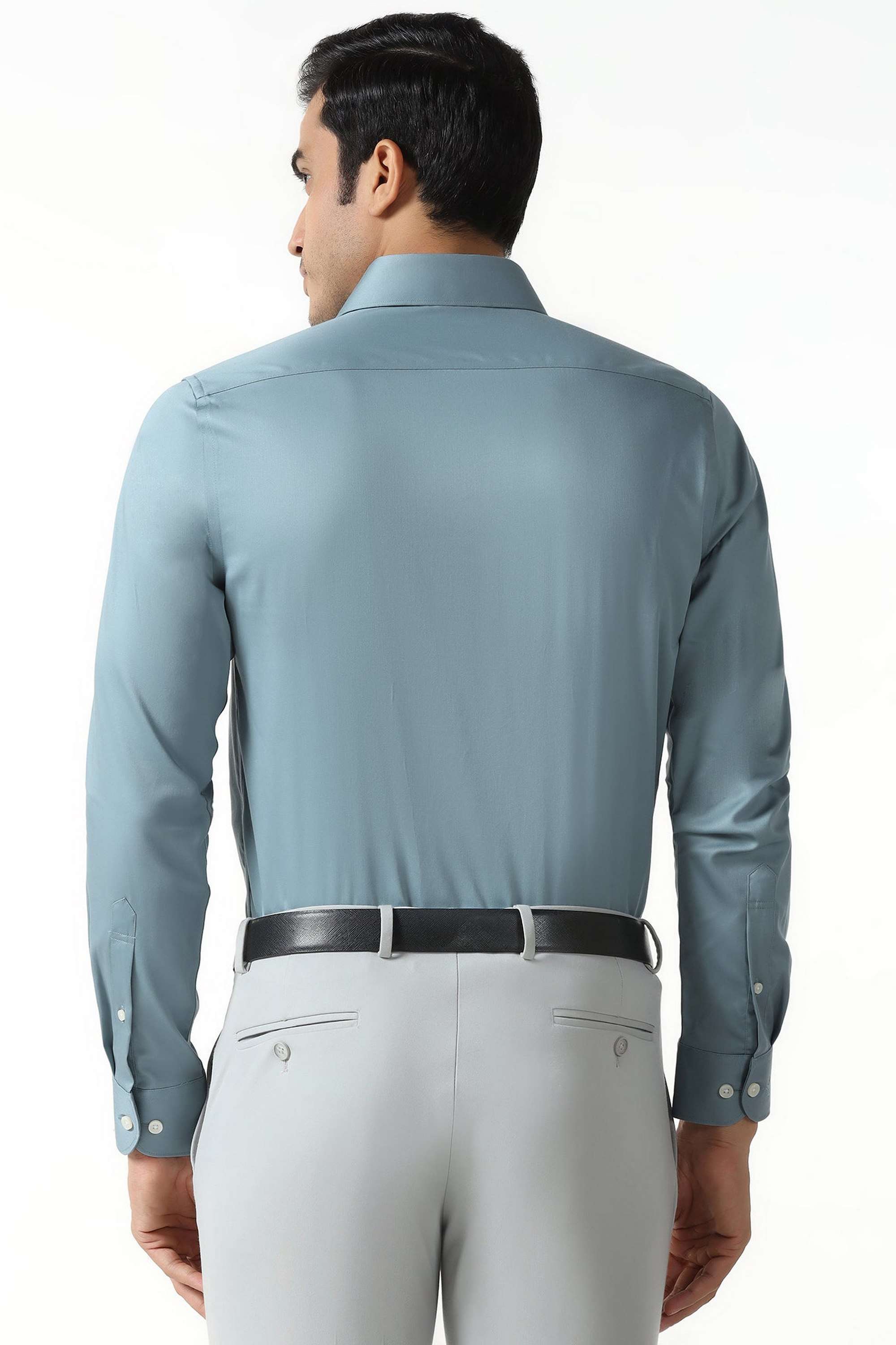 Solid-Cotton-Blend-Slim-Fit-Men-s-Shirt
