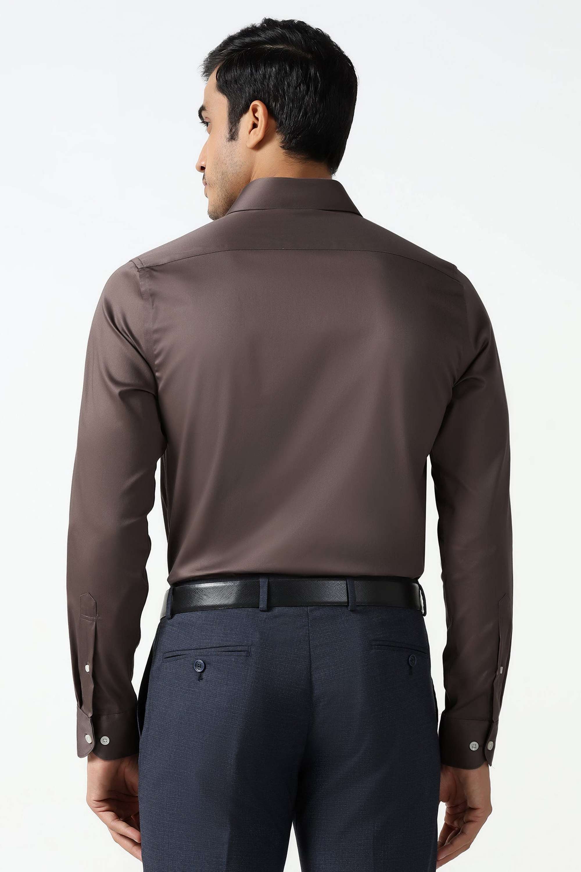 Solid-Cotton-Blend-Slim-Fit-Men-s-Shirt