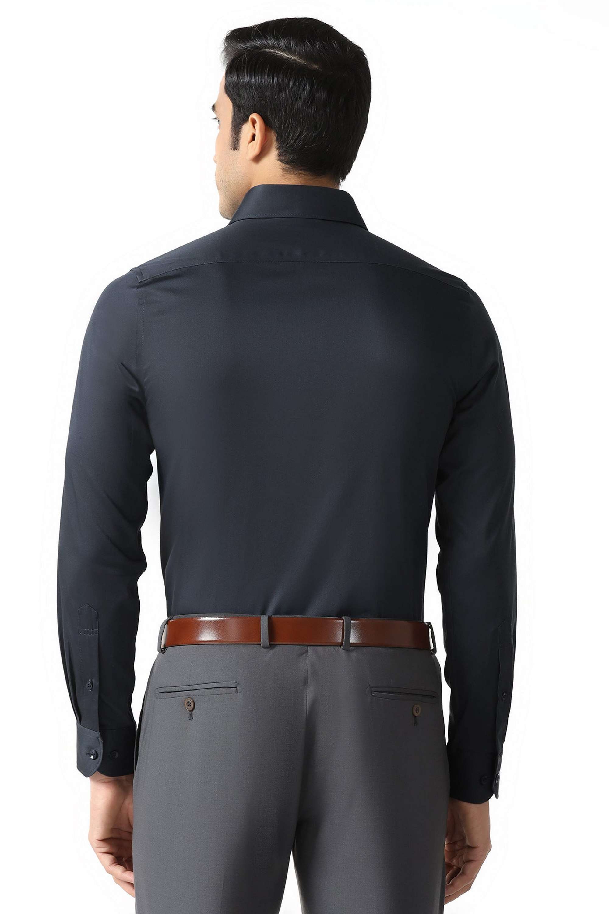 Solid-Cotton-Blend-Slim-Fit-Men-s-Shirt