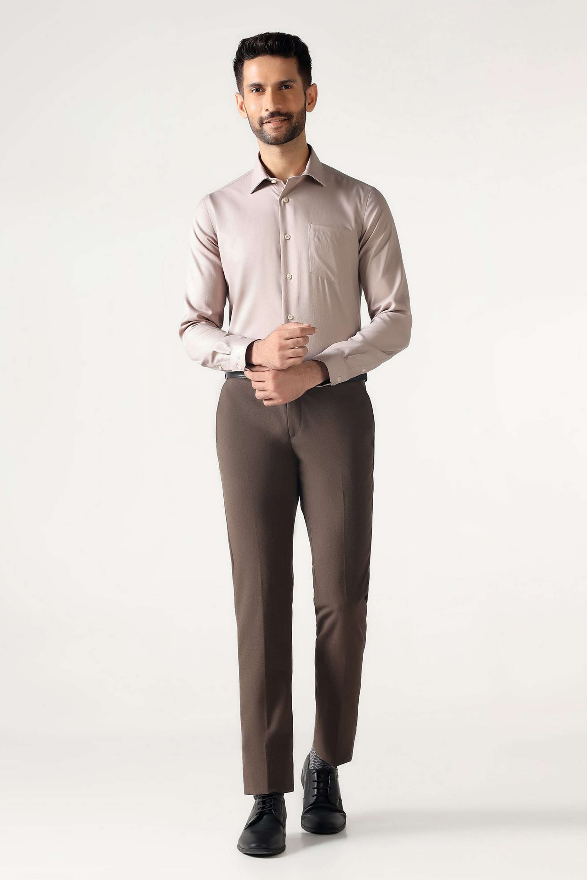 Solid-Dobby-Cotton-Slim-Fit-Men-s-Formal-Shirt