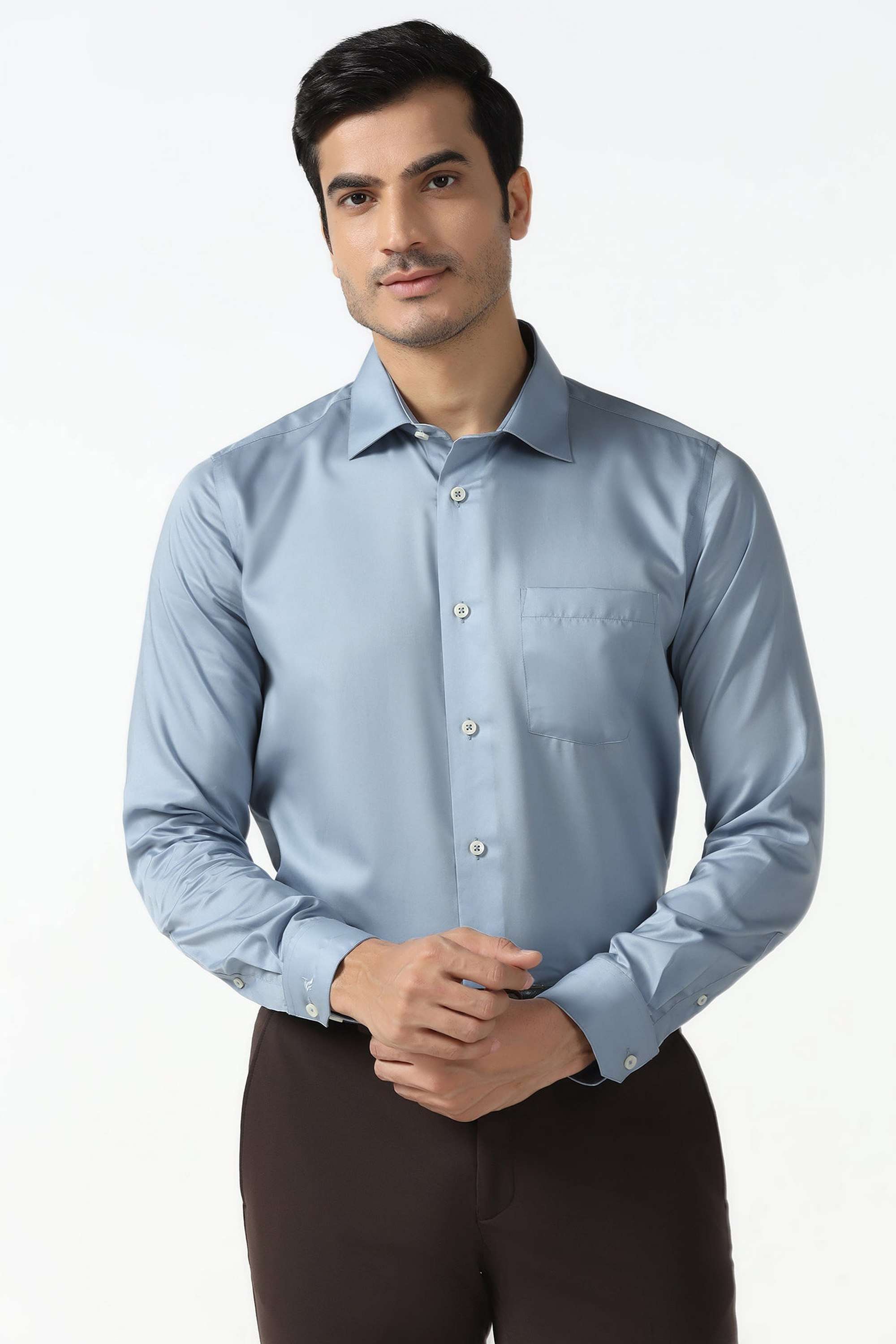 Solid-Cotton-Slim-Fit-Men-s-Shirt