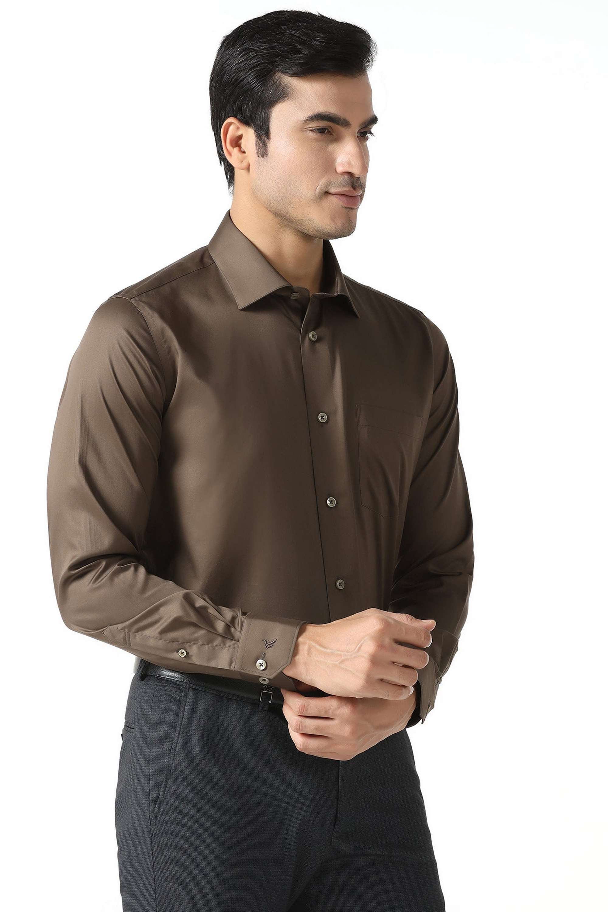 Solid-Cotton-Slim-Fit-Men-s-Shirt