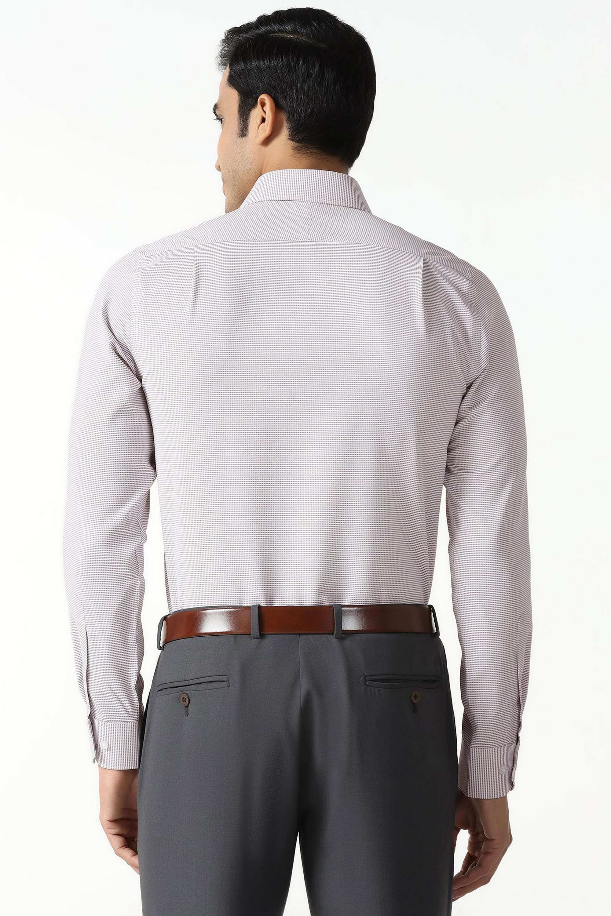 Dobby-Polyester-Slim-Fit-Men-s-Formal-Wear-Shirt