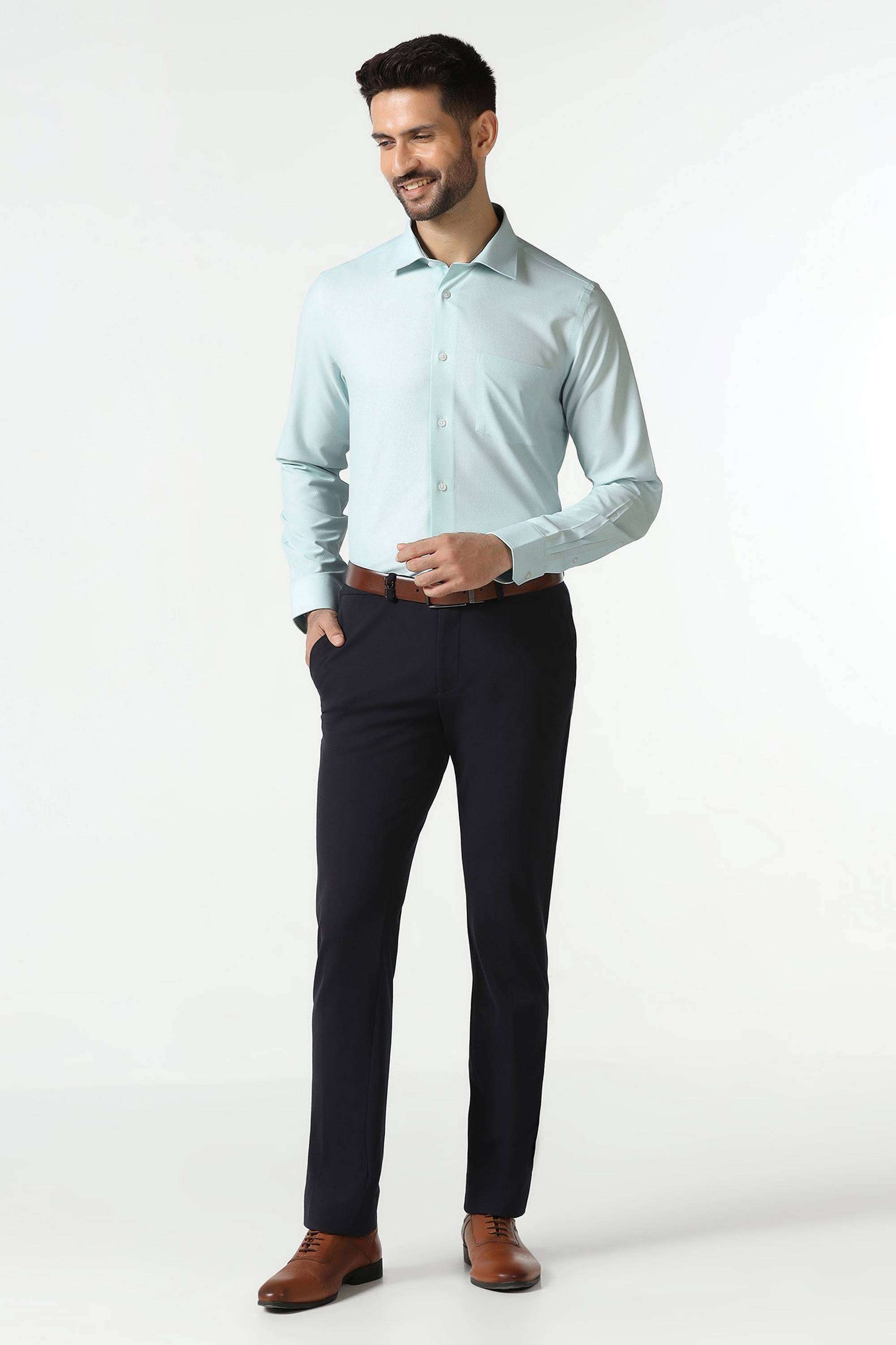 Solid-Blended-Fabric-Regular-Fit-Men-s-Shirt