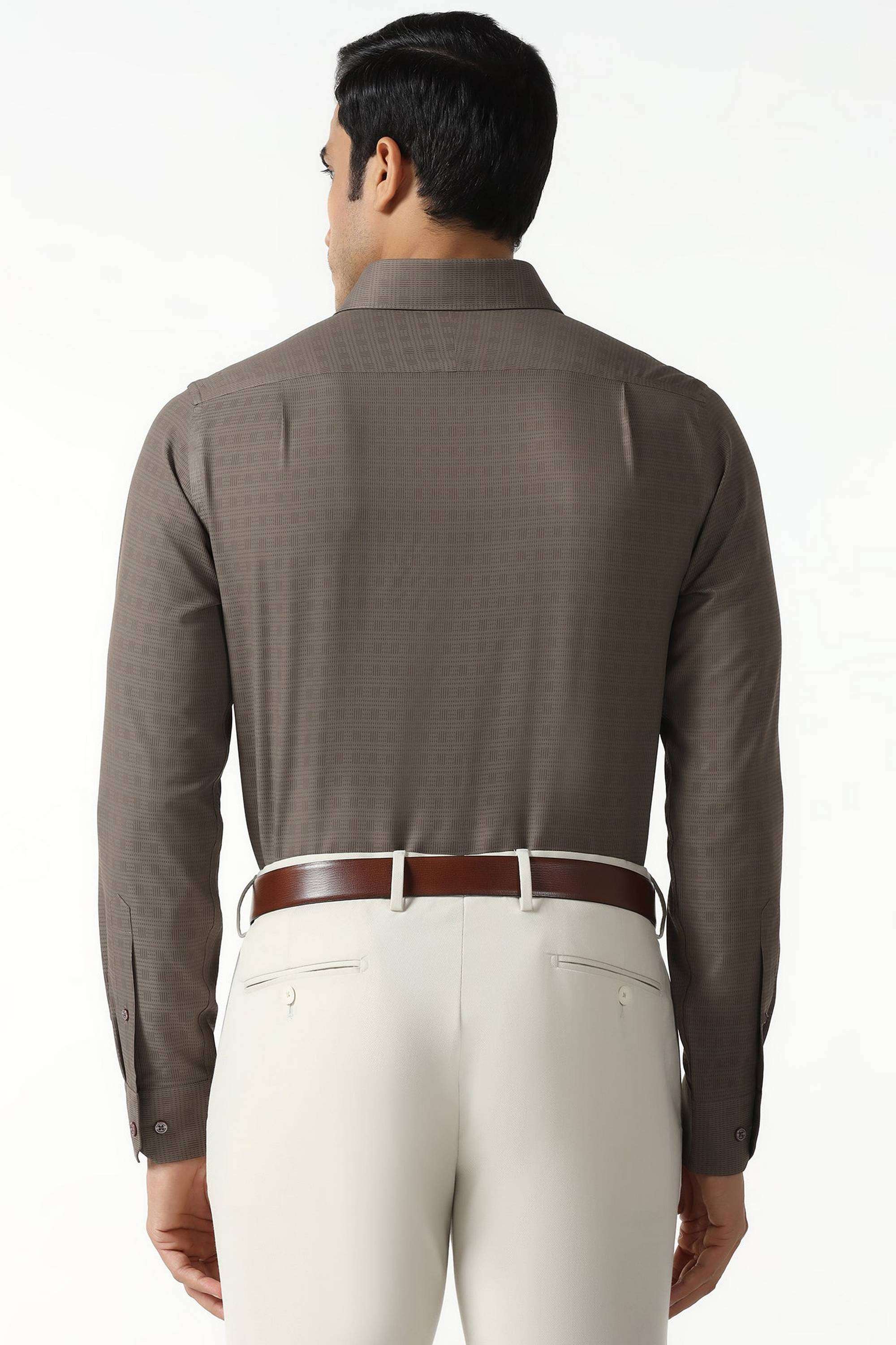 Dobby-Polyester-Slim-Fit-Men-s-Shirt
