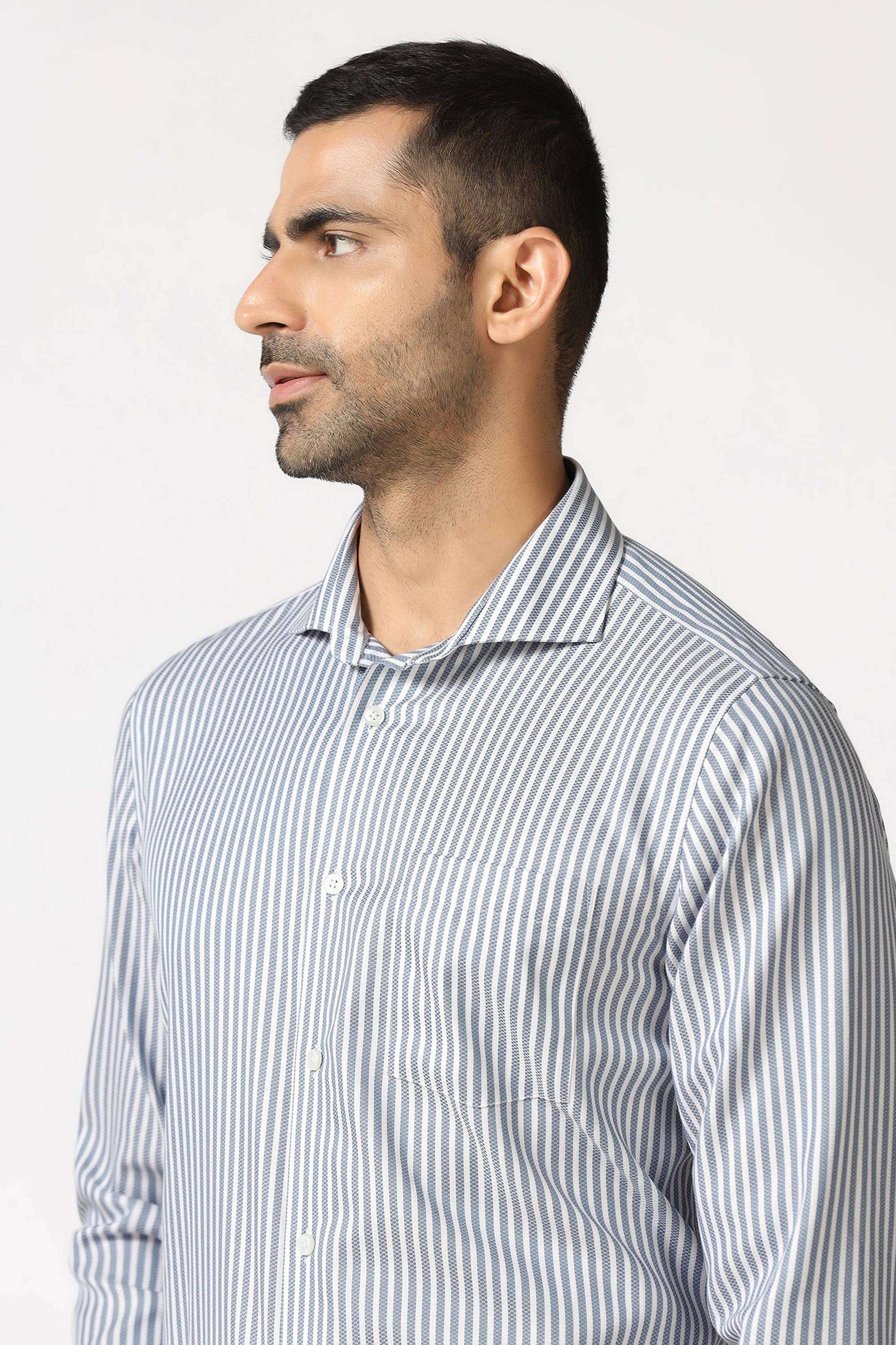 Solid-Blended-Fabric-Regular-Fit-Men-s-Shirt
