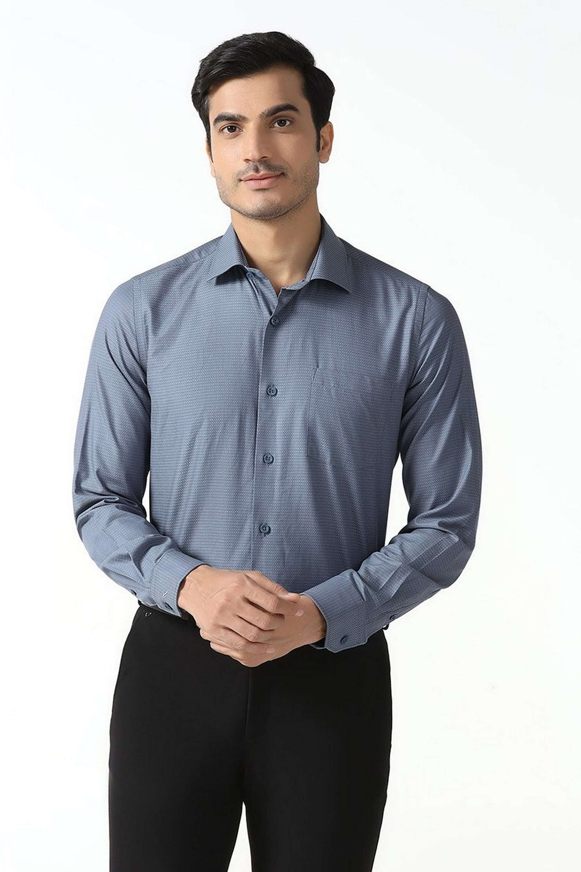Dobby-Cotton-Slim-Fit-Men-s-Shirt