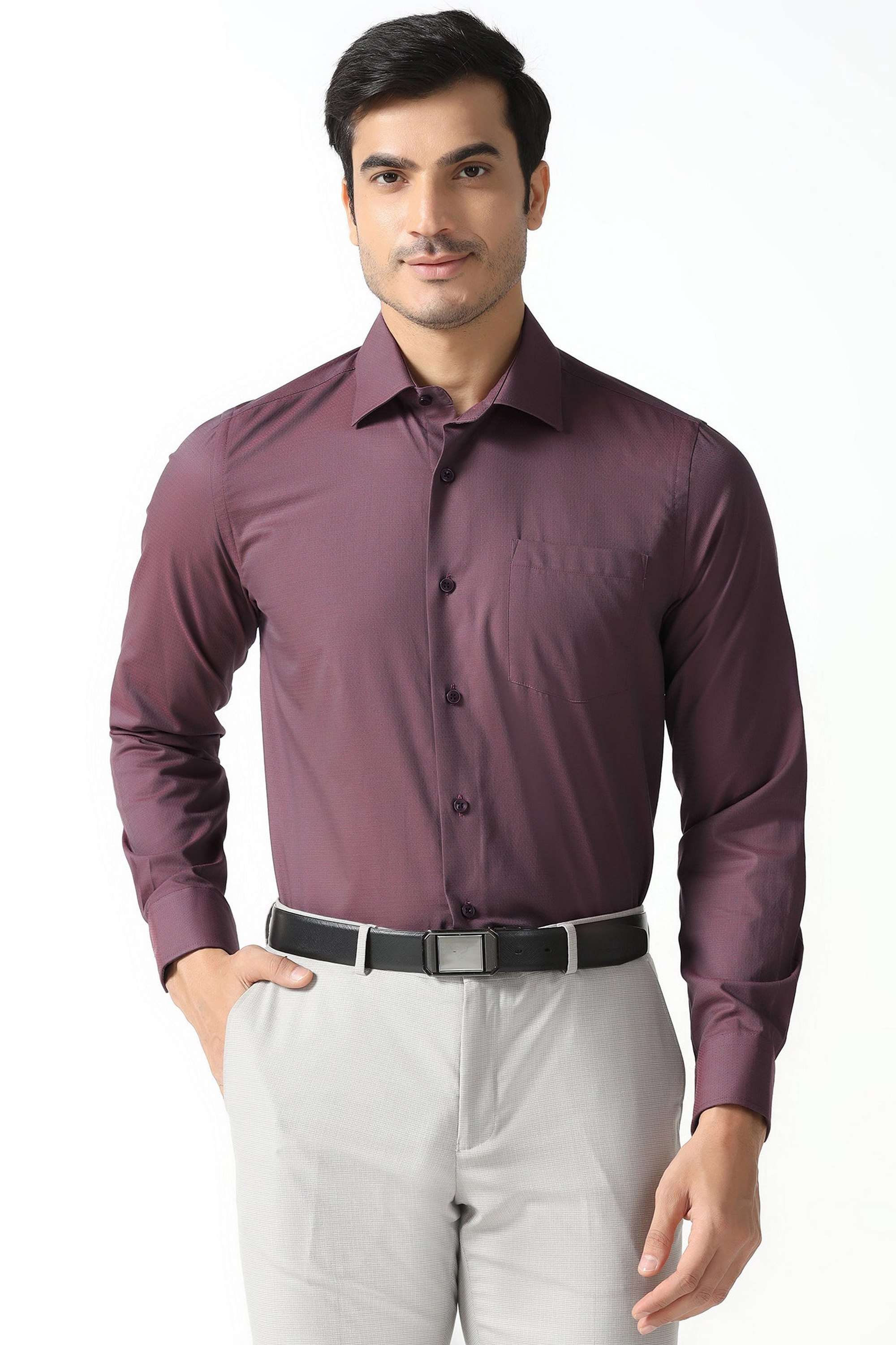 Dobby-Cotton-Slim-Fit-Men-s-Shirt