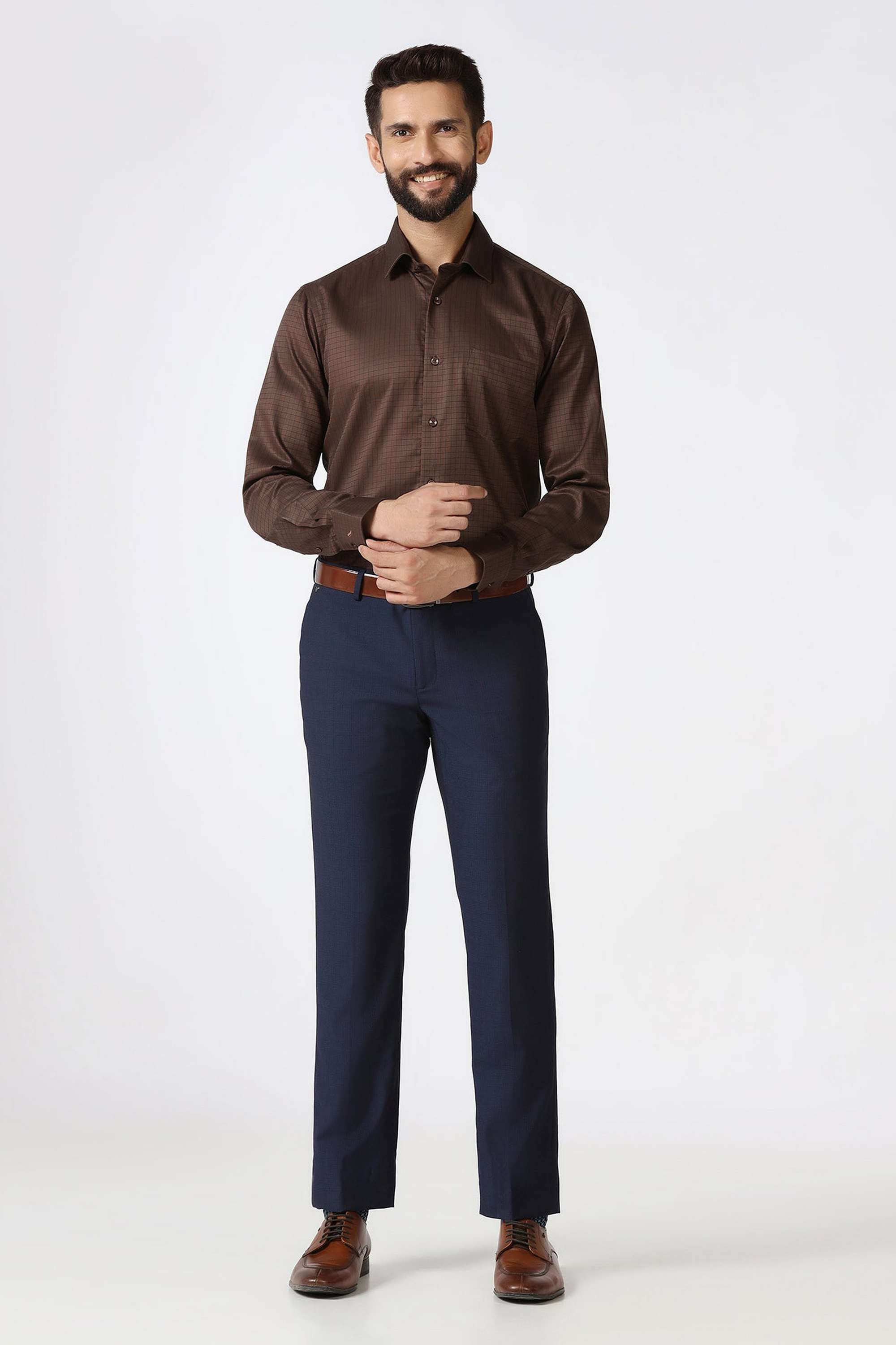 Checks-Cotton-Slim-Fit-Men-s-Formal-Shirt