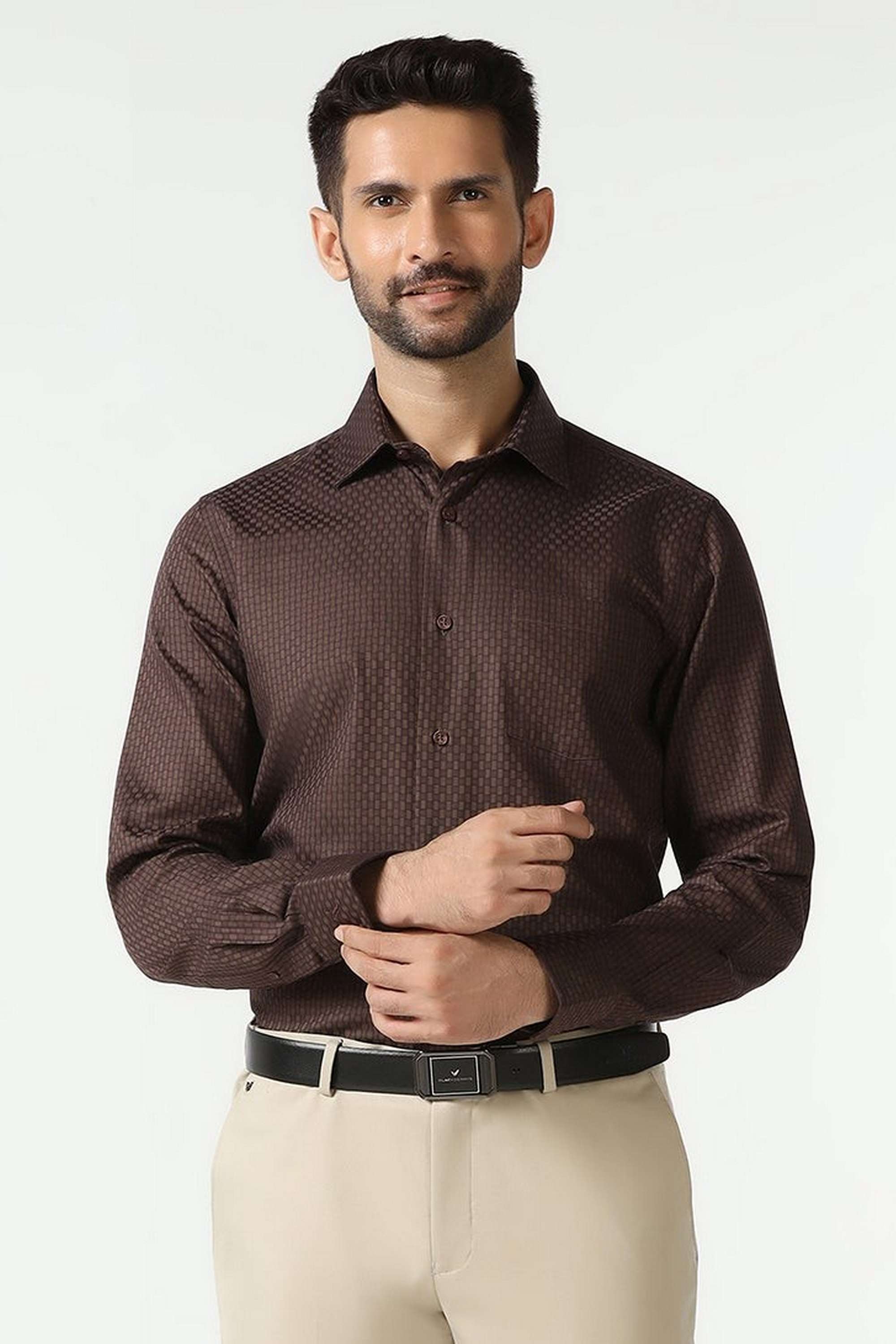Dobby-Cotton-Slim-Fit-Men-s-Shirt