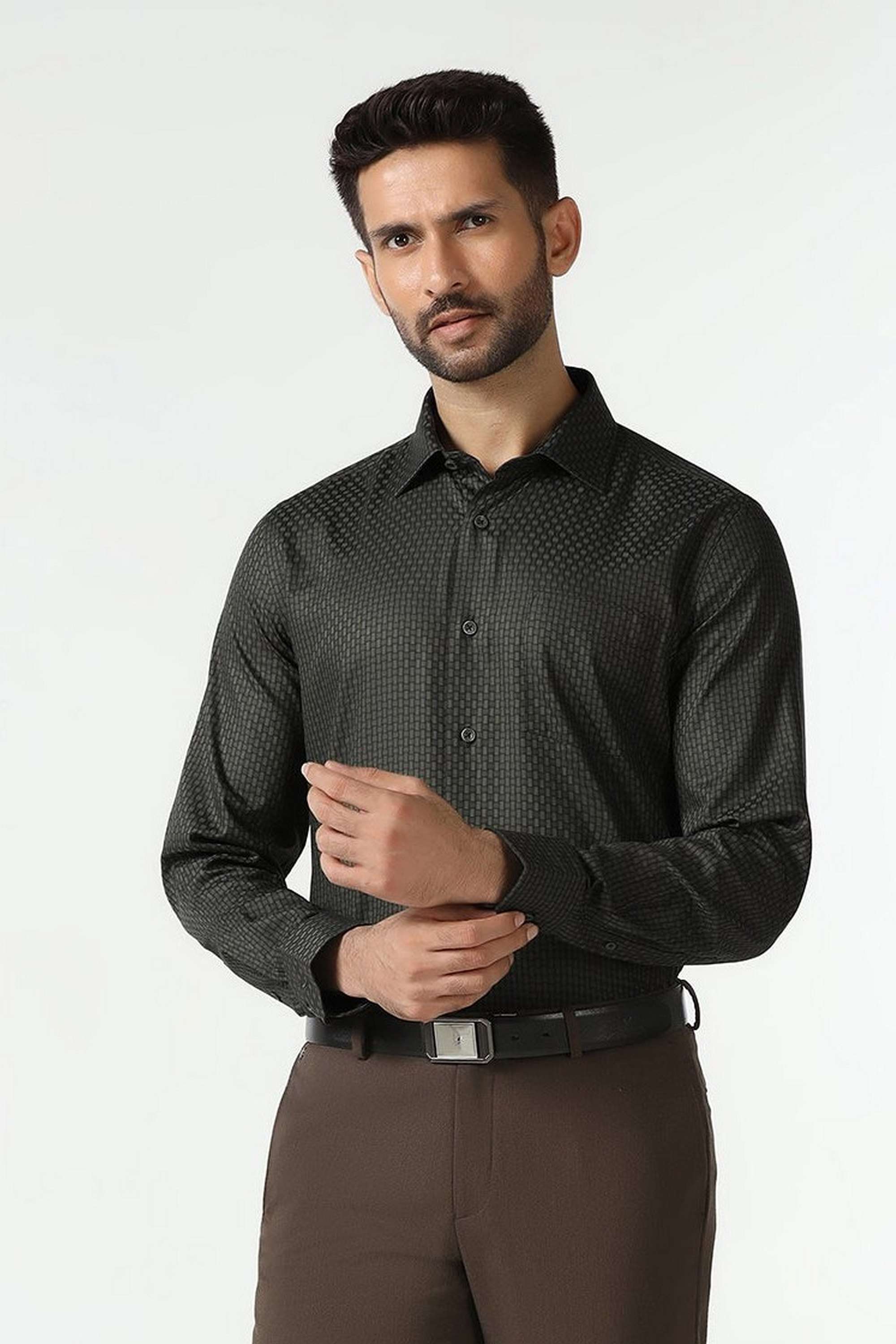 Dobby-Cotton-Slim-Fit-Men-s-Shirt