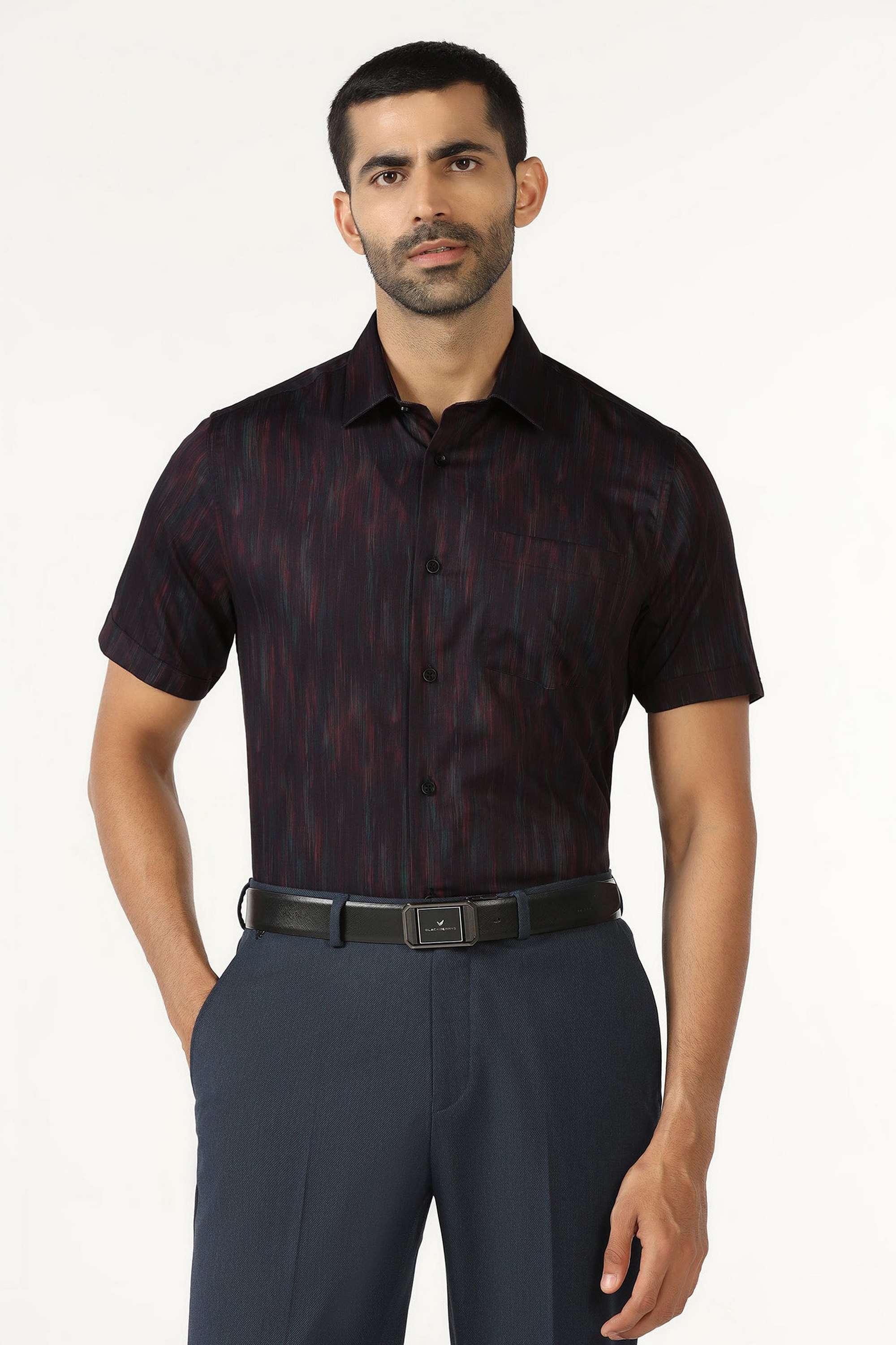 Solid-Cotton-Slim-Fit-Men-s-Casual-Shirt