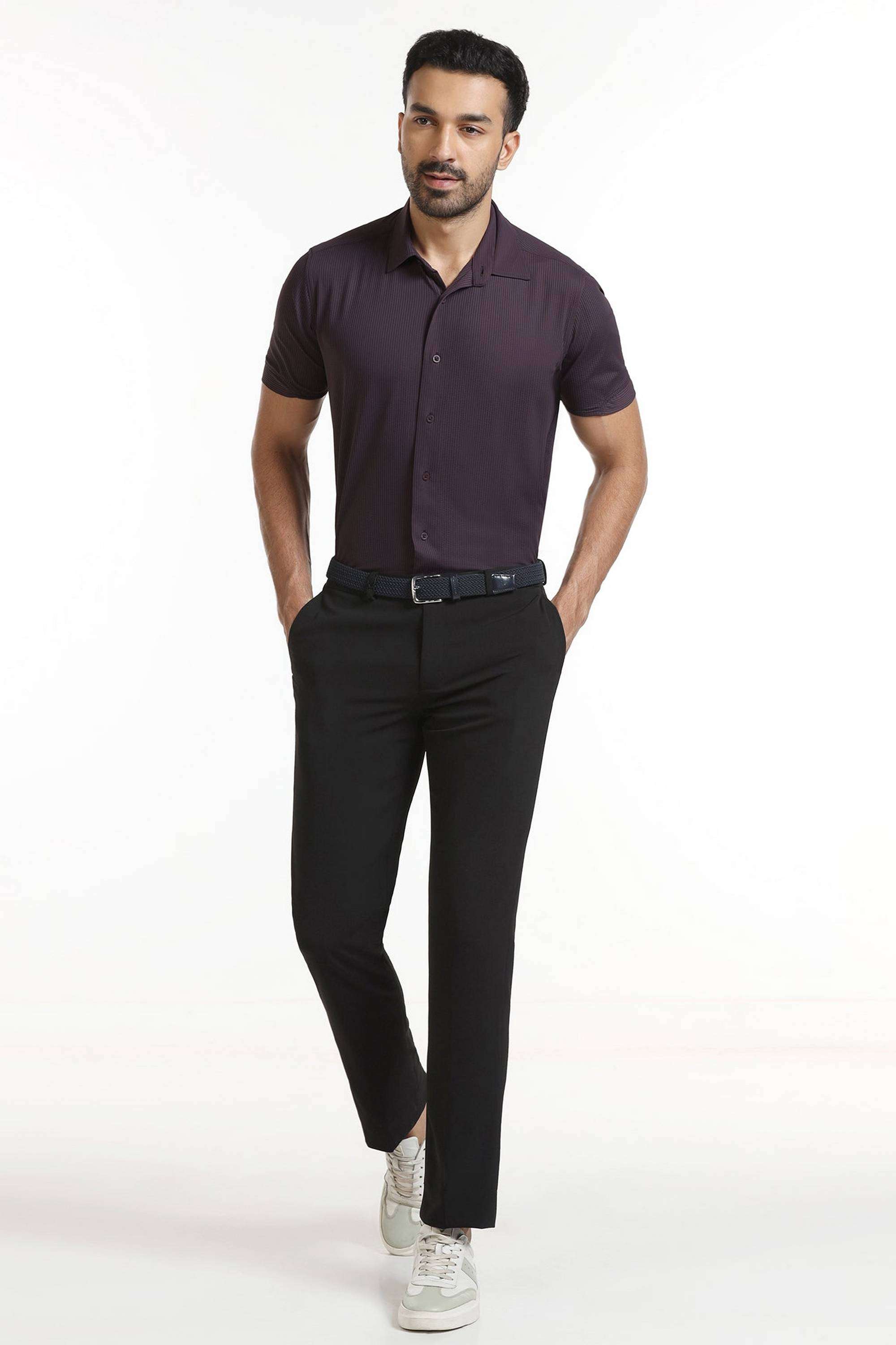 Stripes-Nylon-Blend-Slim-Fit-Men-s-Shirt