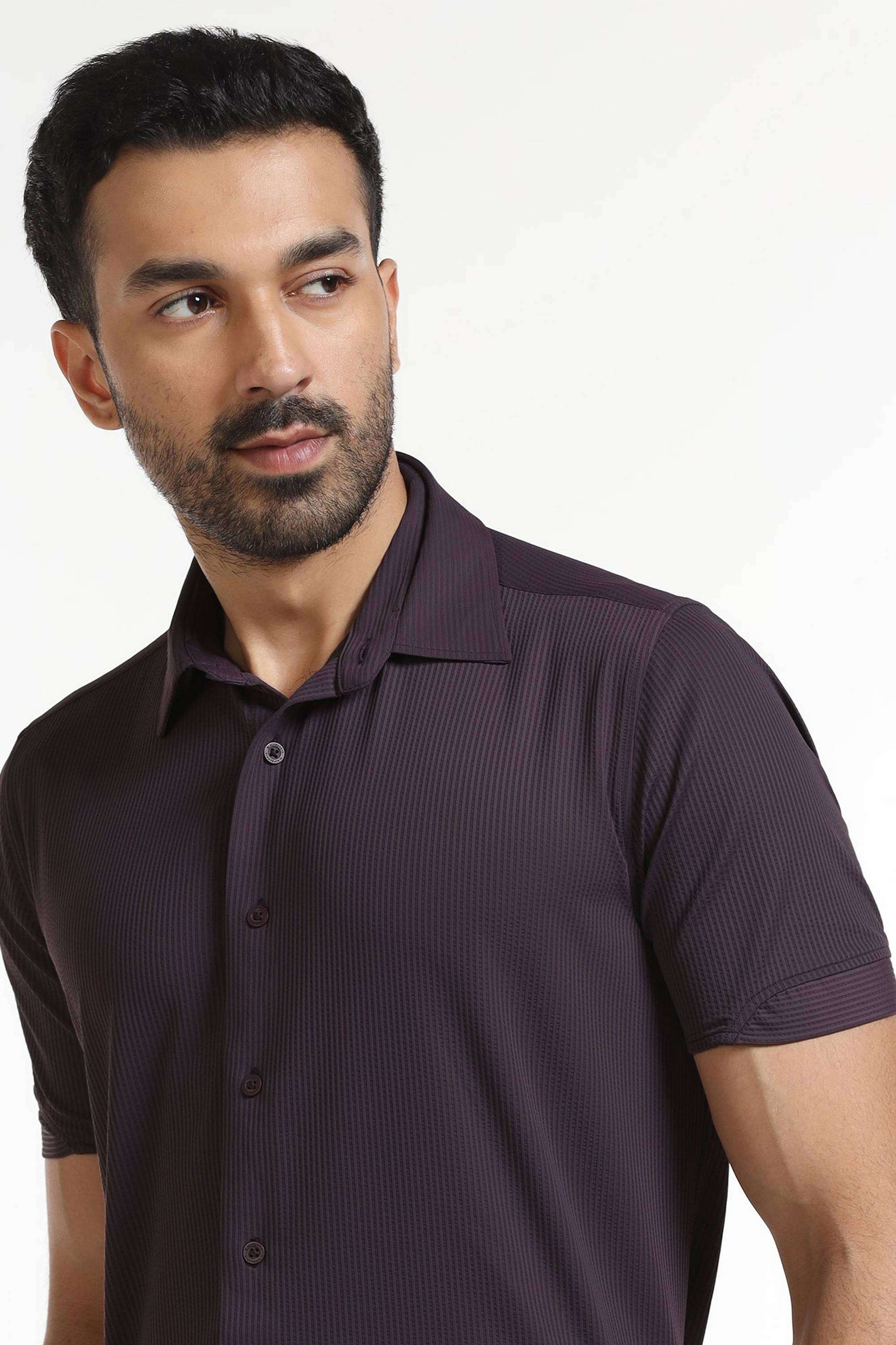 Stripes-Nylon-Blend-Slim-Fit-Men-s-Shirt