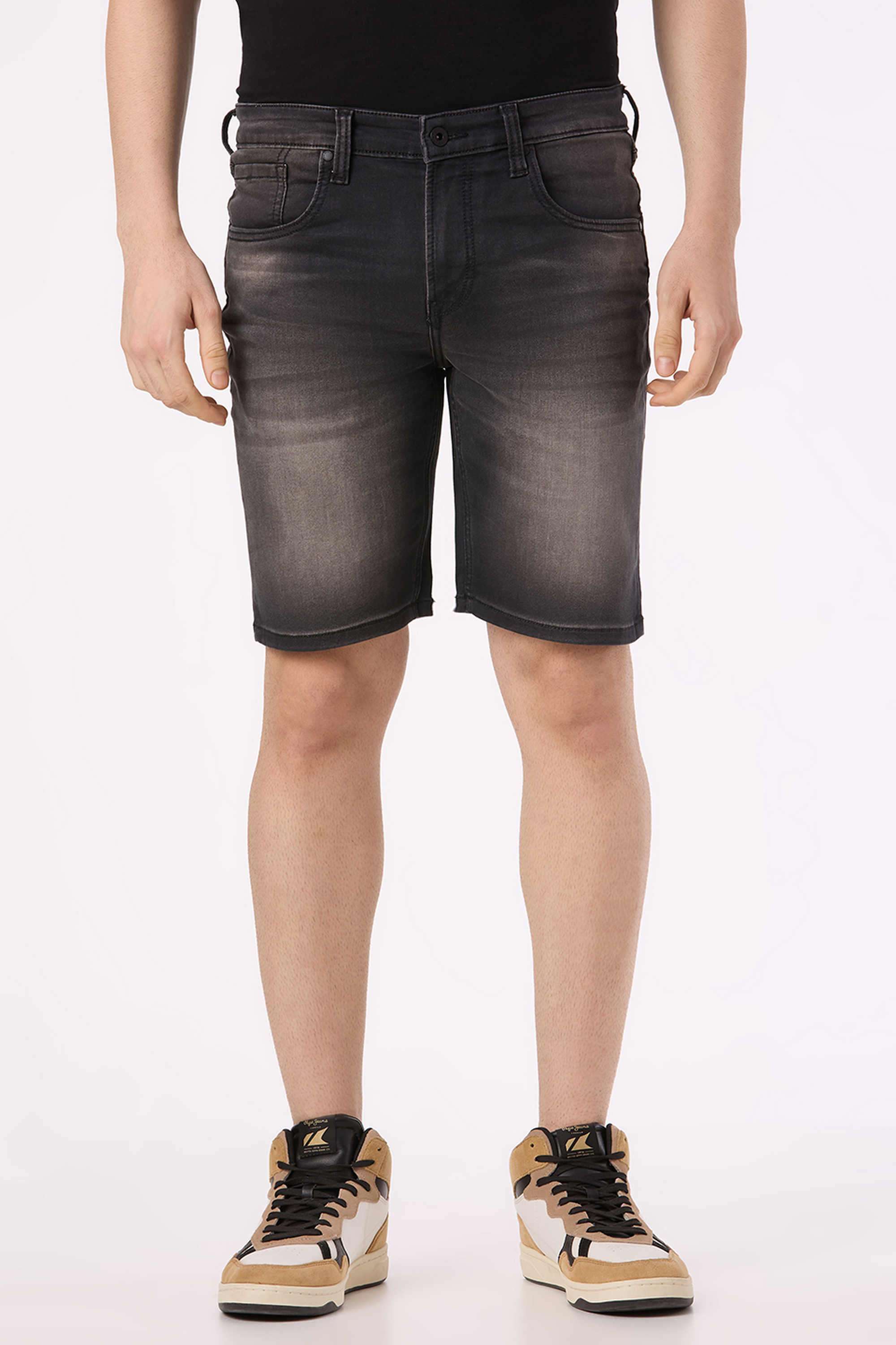 Solid-Poly-Cotton-Regular-Fit-Men-Shorts