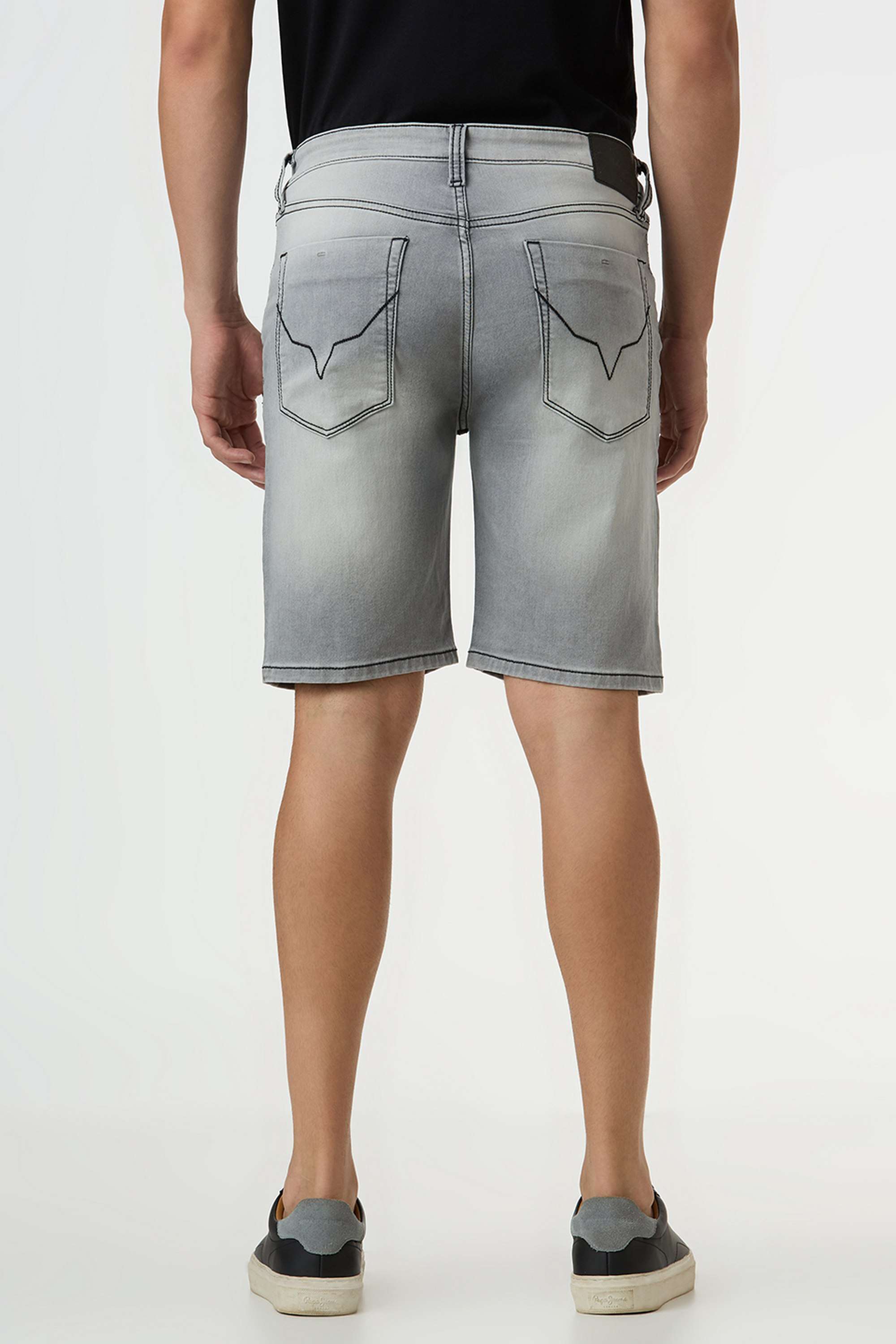 Solid-Cotton-Blend-Regular-Fit-Men-s-Shorts