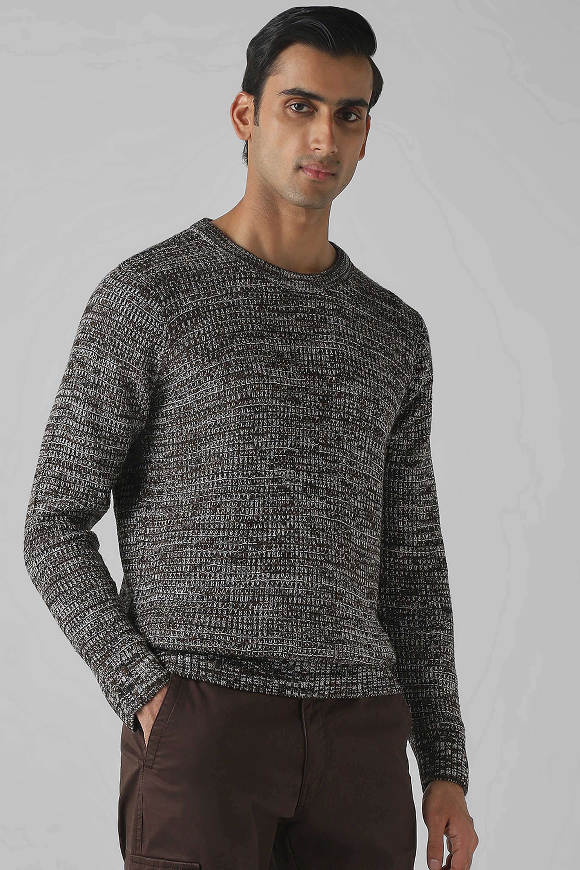 Solid-Cotton-Round-Neck-Men-s-Pullover