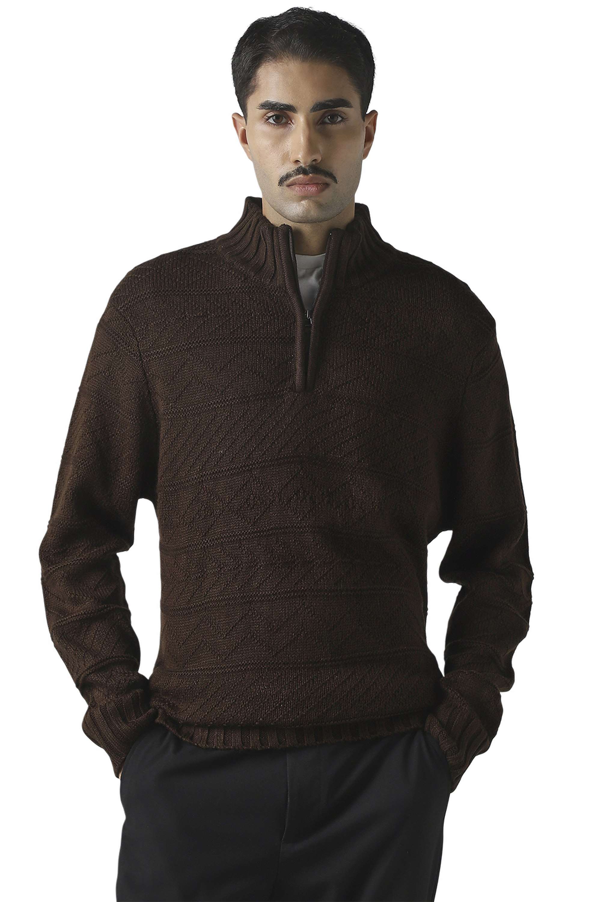 Solid-Cotton-Men-s-Sweater