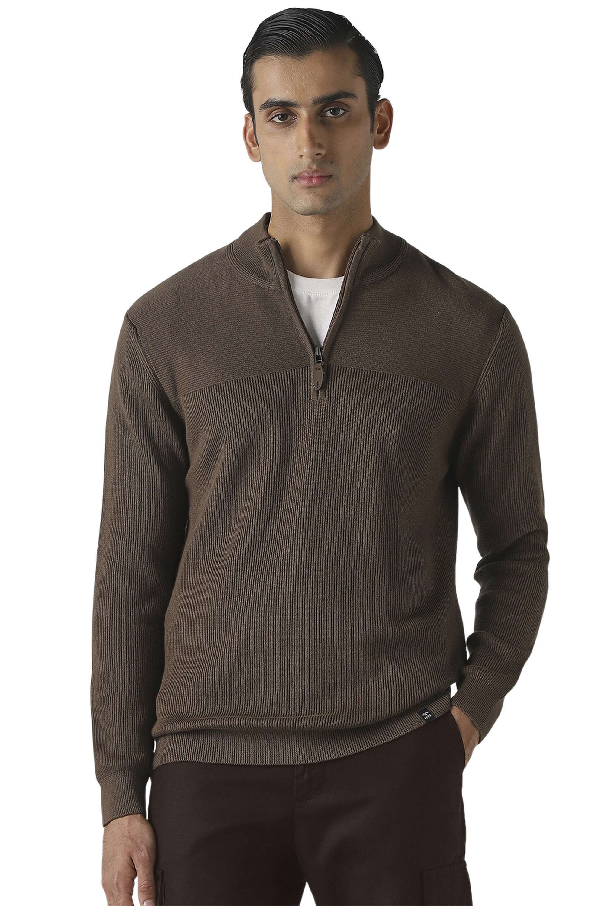 Solid-Cotton-Men-s-Sweater