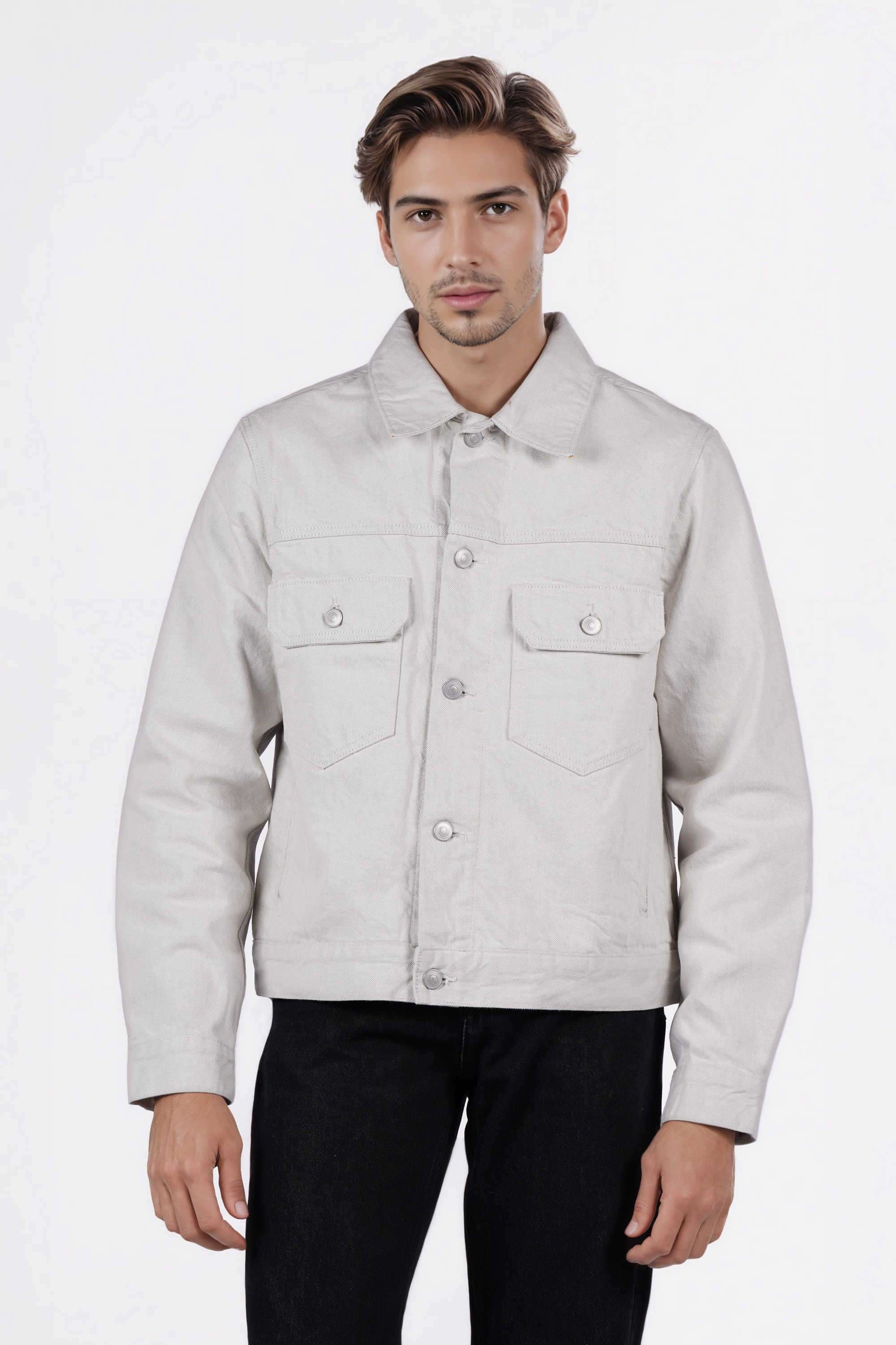 Solid-Cotton-Regular-Fit-Men-s-Jacket