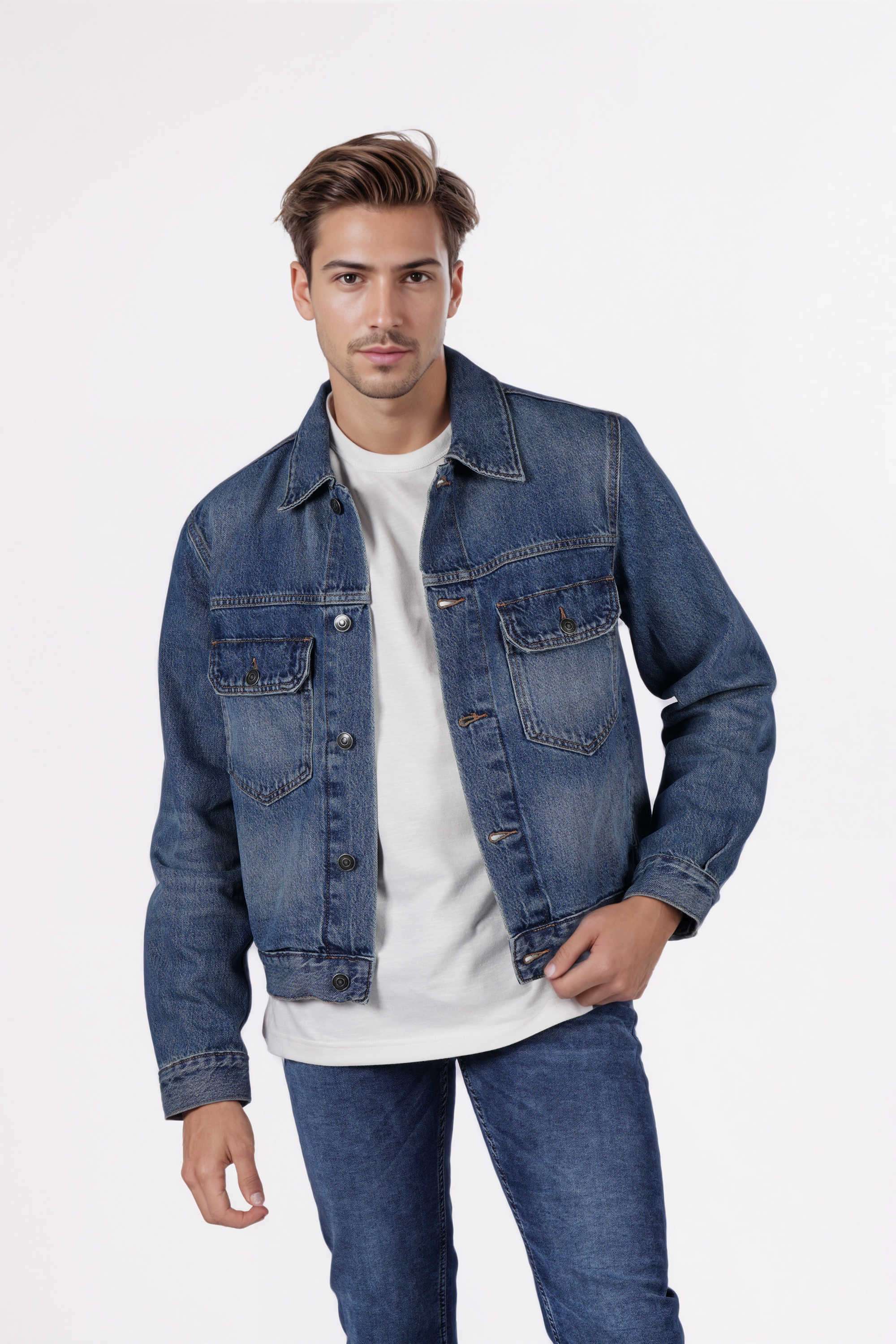 Solid-Cotton-Regular-Fit-Men-s-Jacket