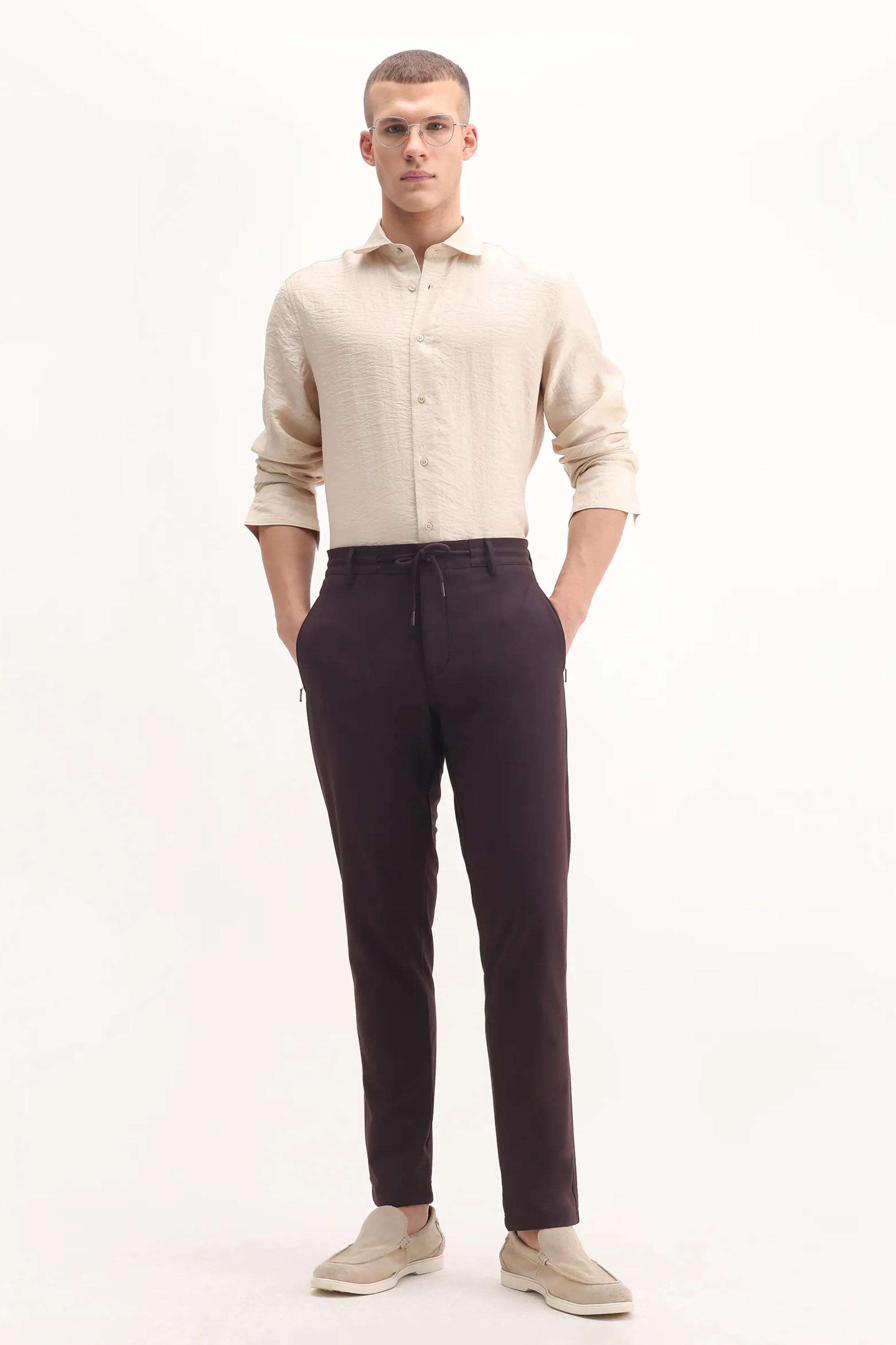 Solid-Cotton-Regular-Fit-Men-s-Casual-Trousers