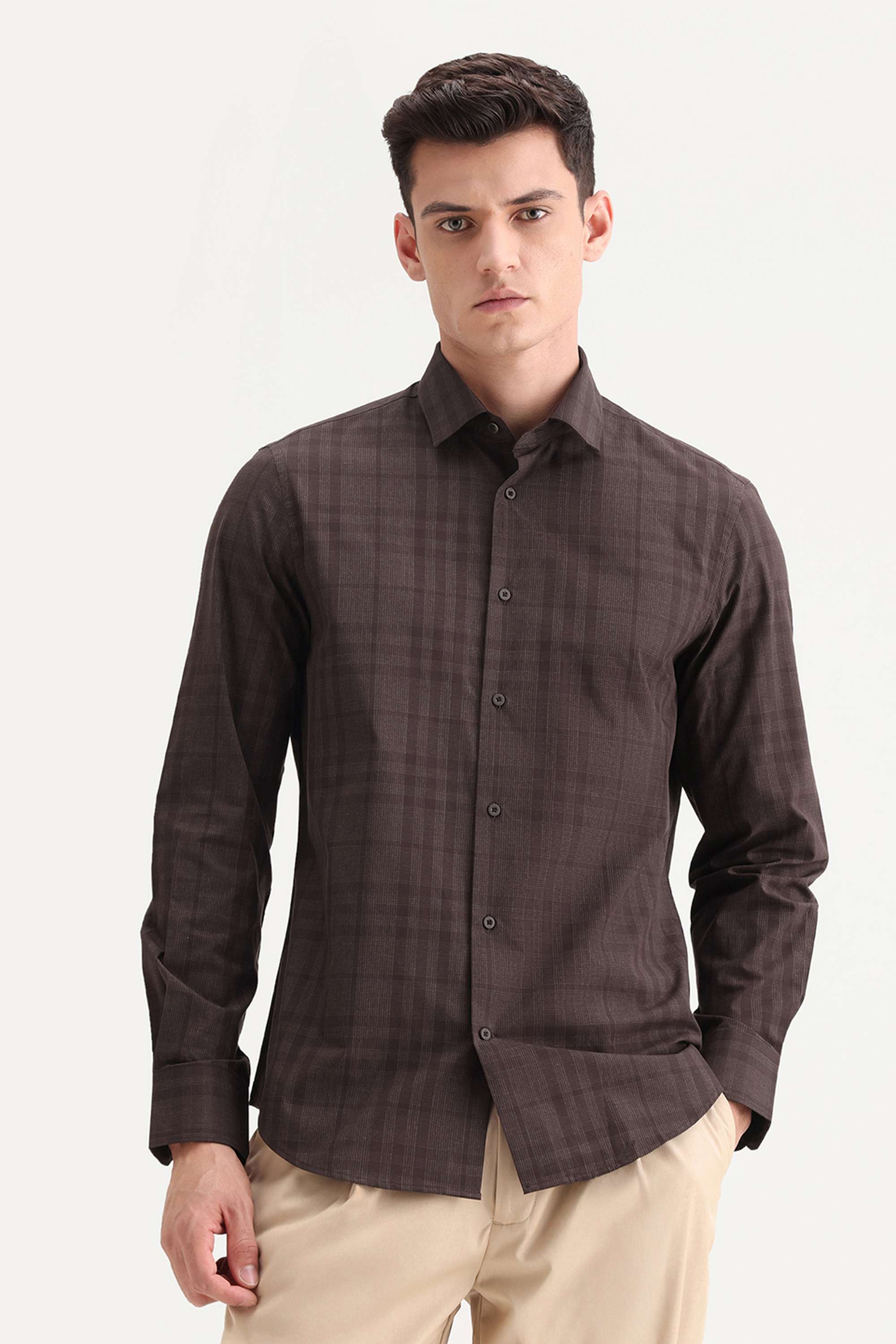 Solid-Cotton-Regular-Fit-Men-s-Casual-Shirt