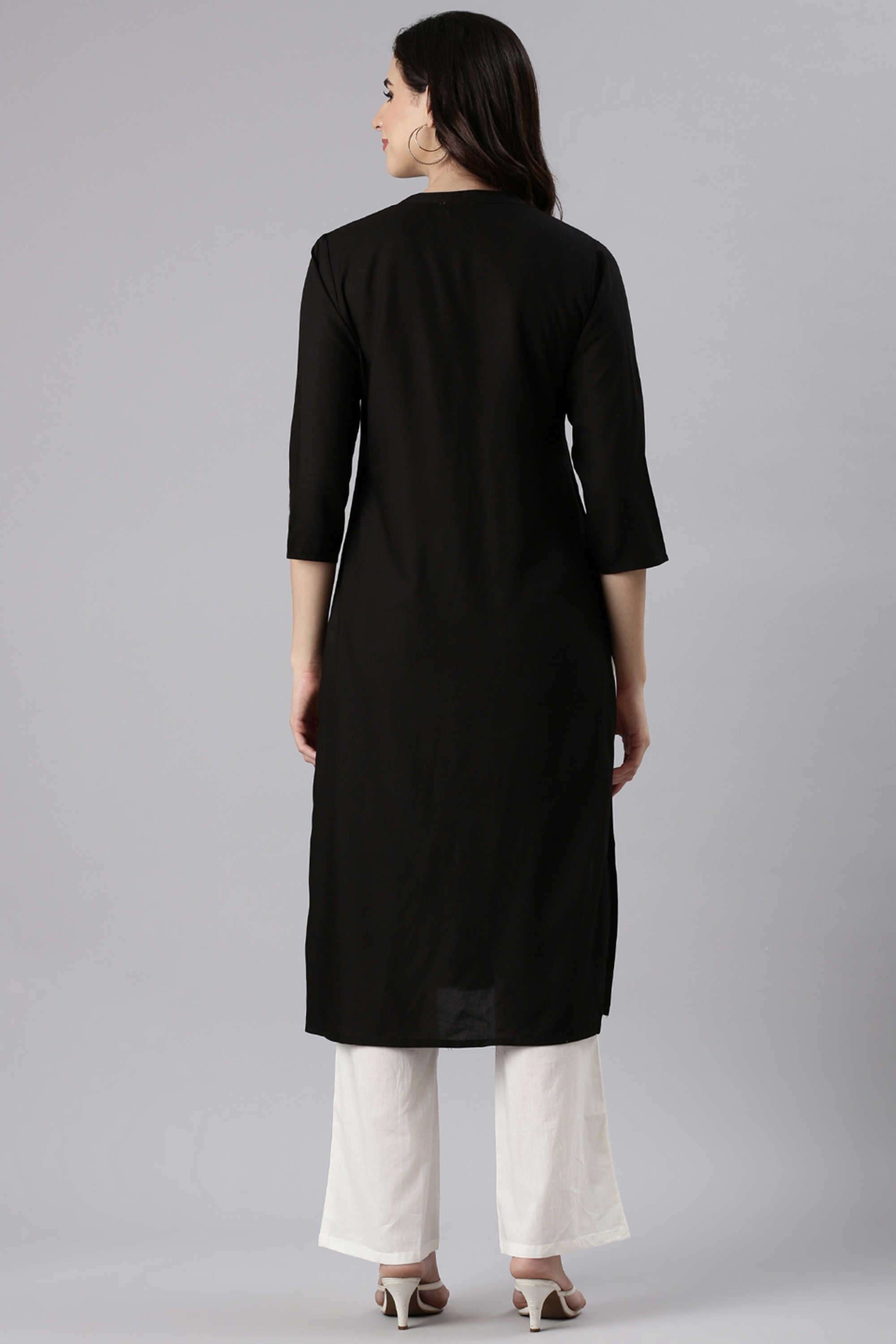 Floral-Rayon-Collared-Women-s-Casual-Wear-Kurta