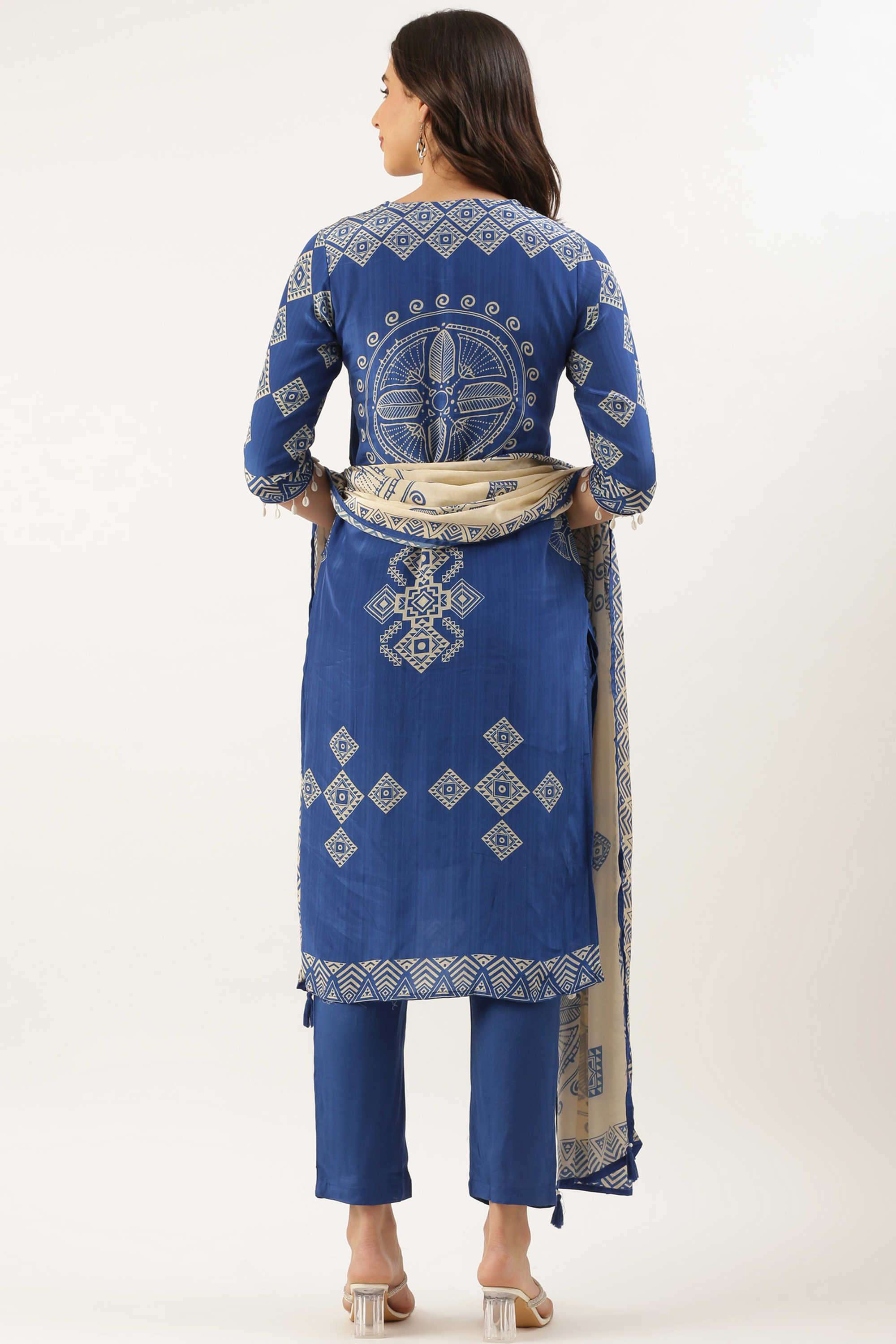 Printed-Crepe-Round-Neck-Women-s-Festive-Wear-Kurta-Set