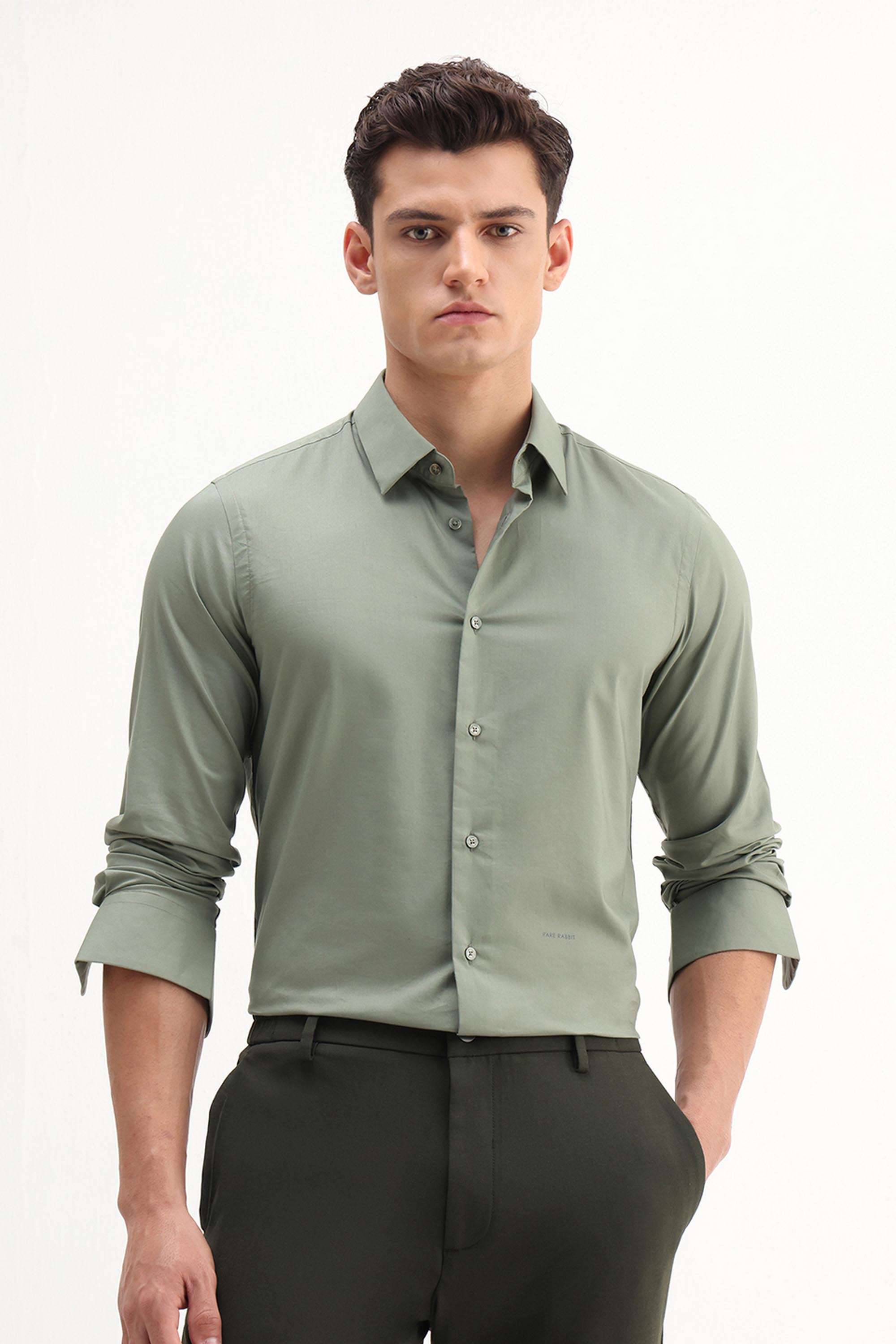 Solid-Cotton-Regular-Fit-Men-s-Casual-Shirt