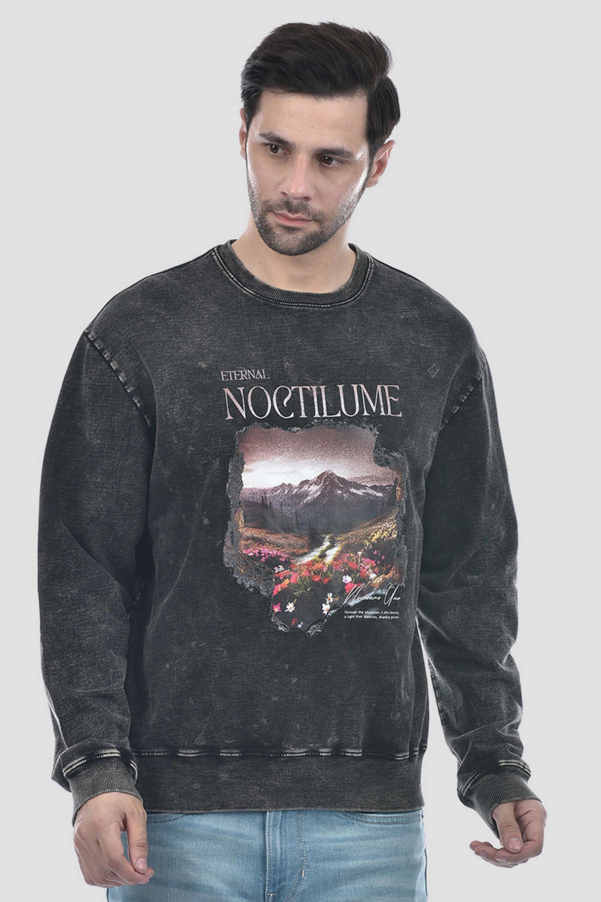 Solid-Cotton-Blend-Terry-Round-Neck-Men-s-T-Shirt