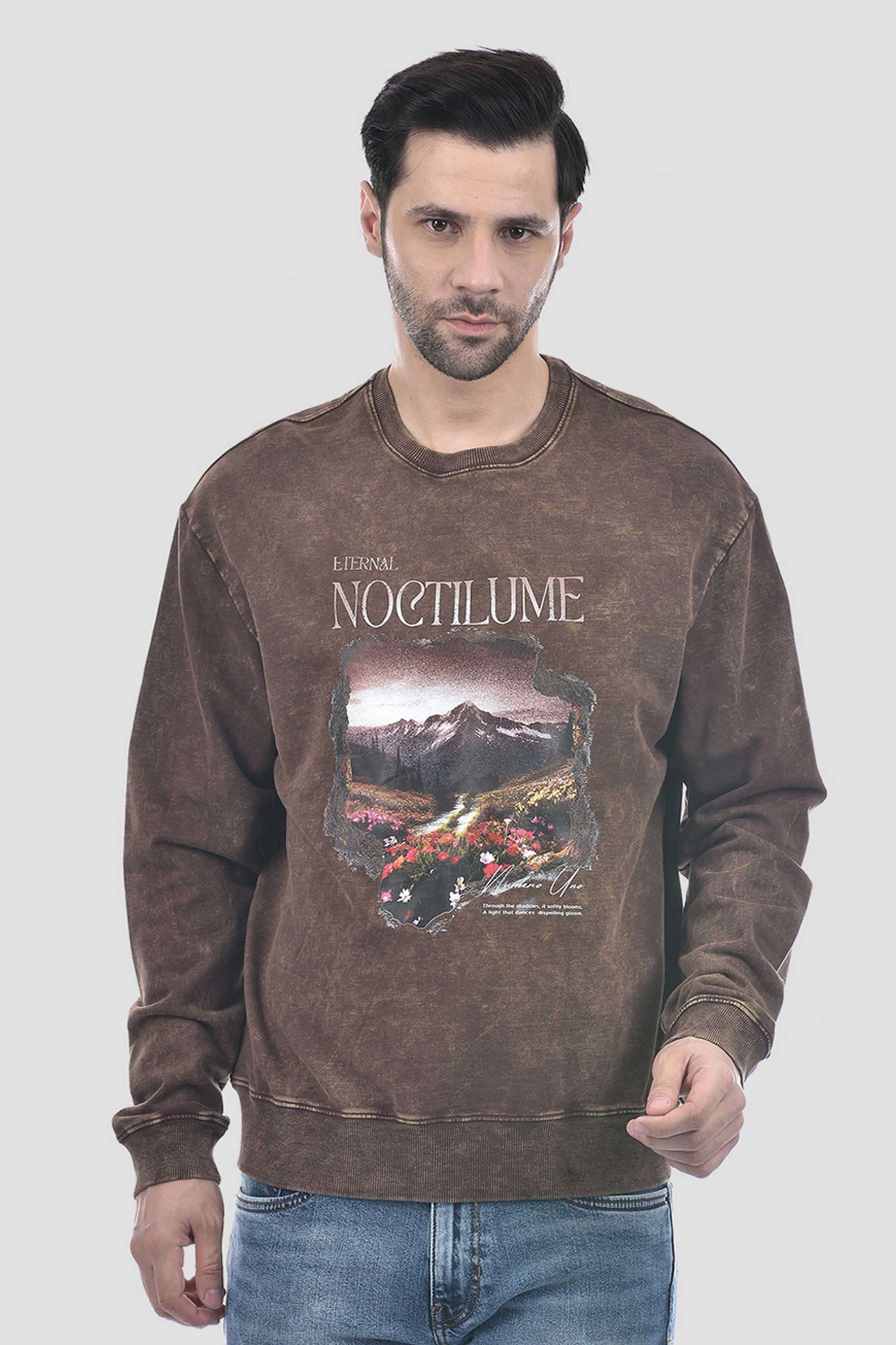 Solid-Cotton-Blend-Terry-Round-Neck-Men-s-T-Shirt