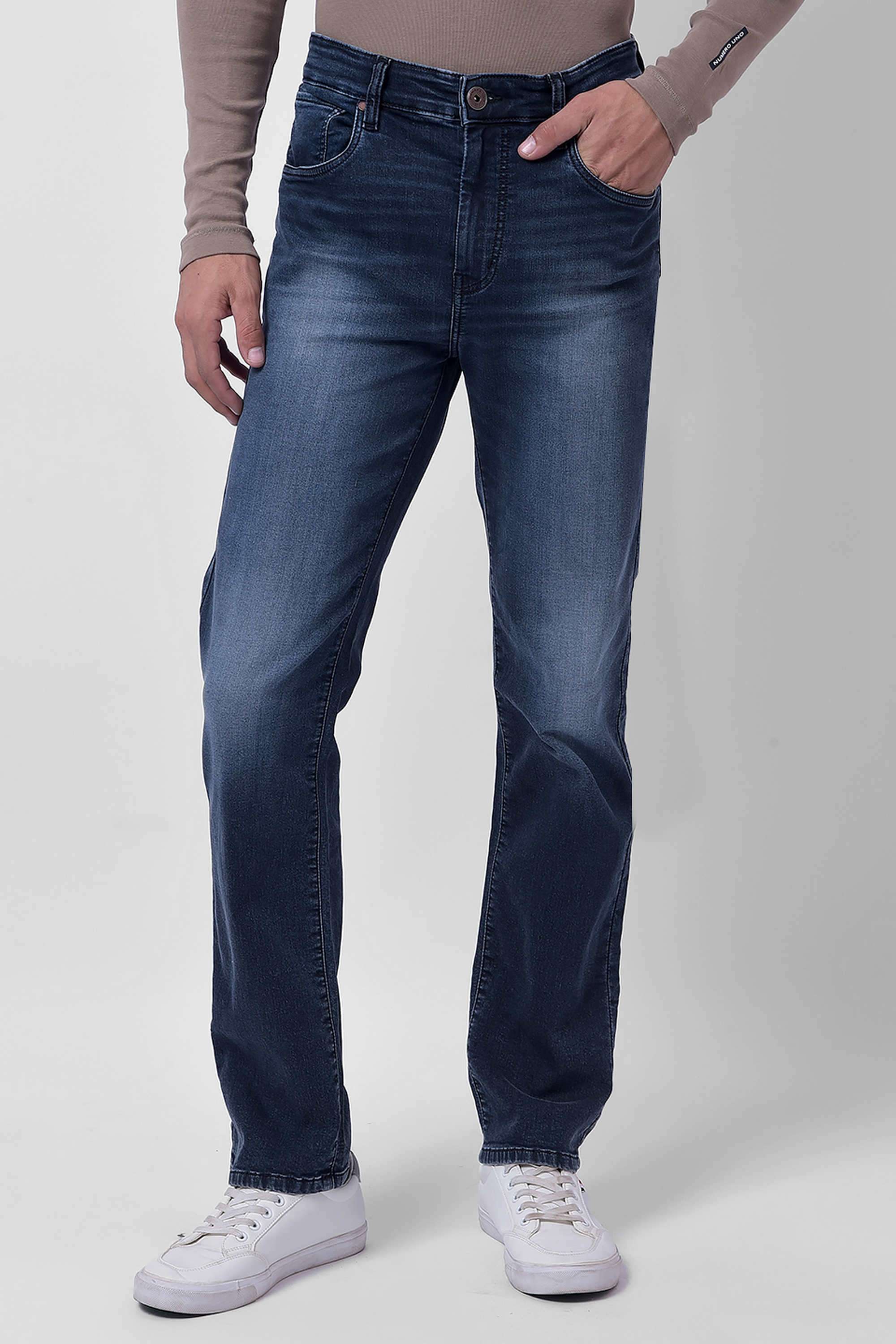 Light-Wash-Cotton-Blend-Slim-Fit-Men-s-Jeans