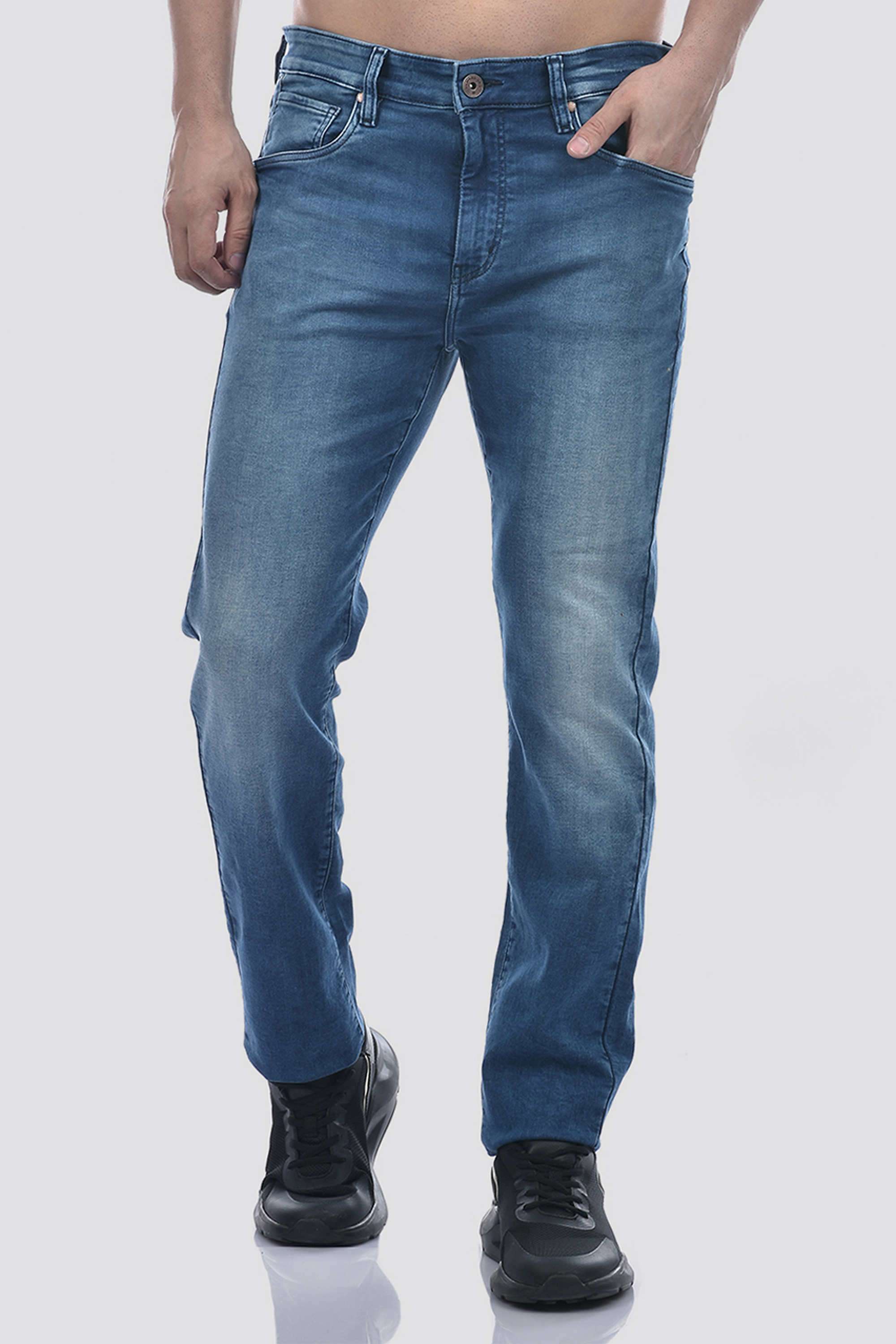 Light-Wash-Cotton-Blend-Slim-Fit-Men-s-Jeans