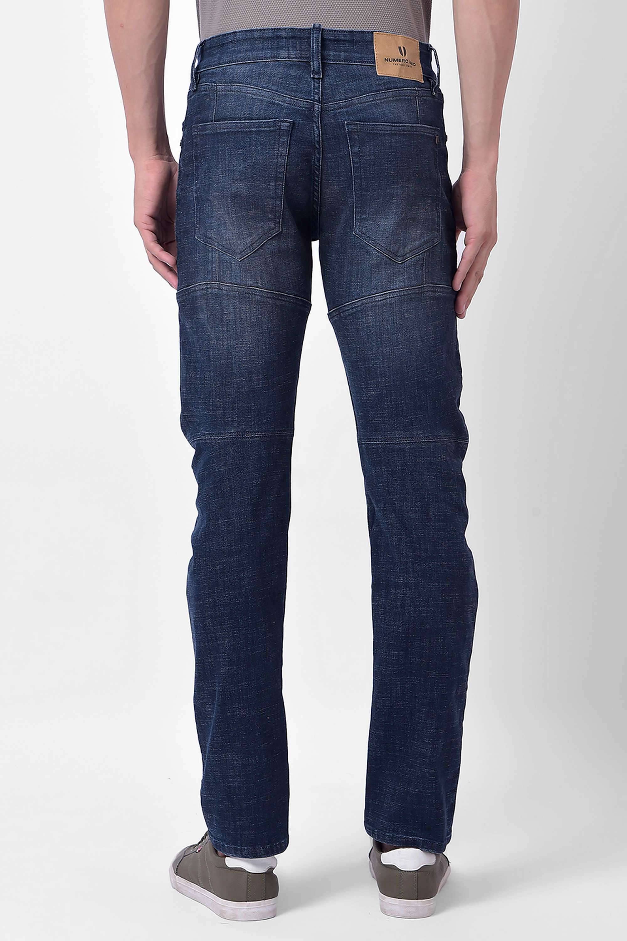 Dark-Wash-Cotton-Blend-Tapered-Fit-Men-s-Jeans