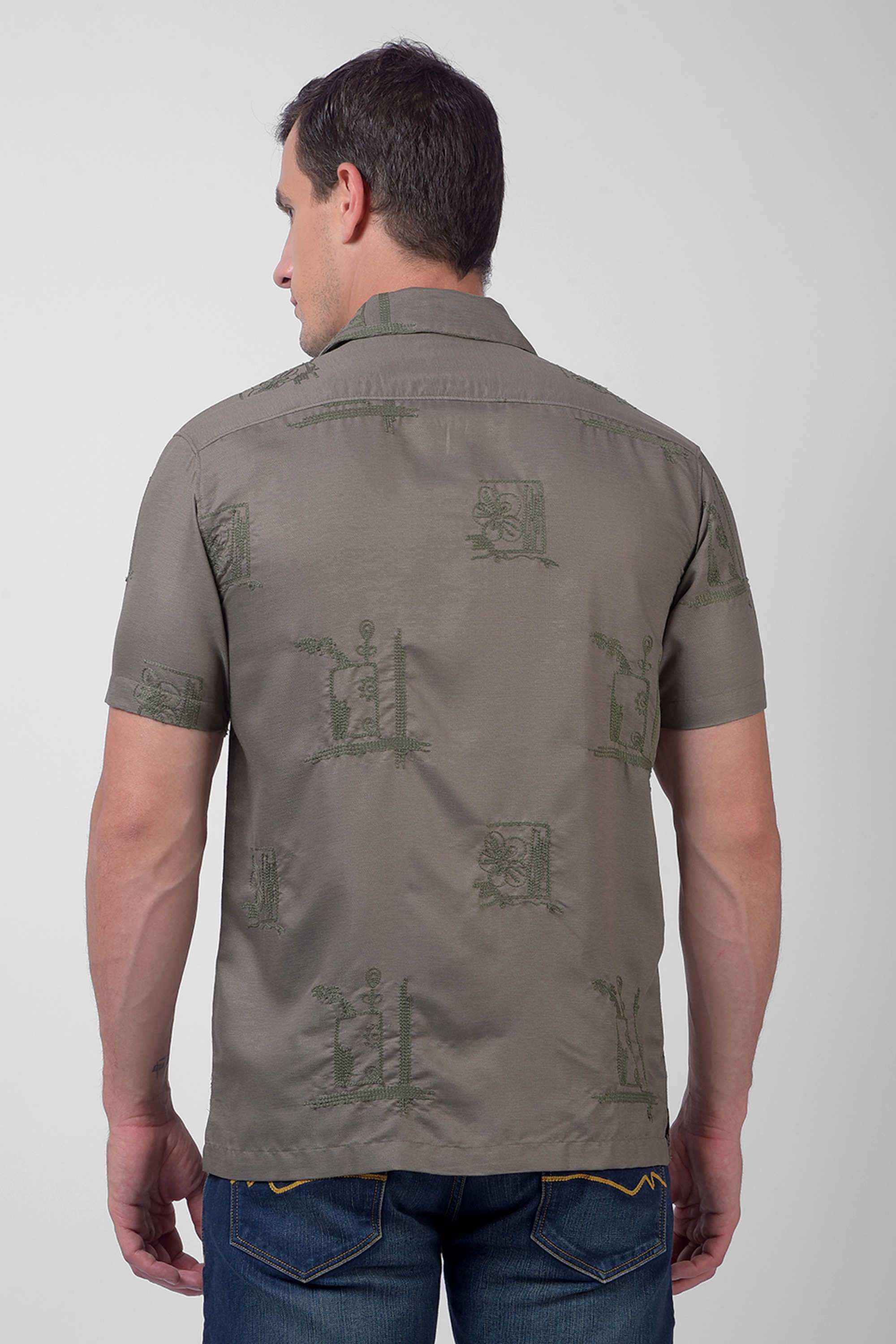 Solid-Viscose-Regular-Fit-Men-s-Casual-Shirt