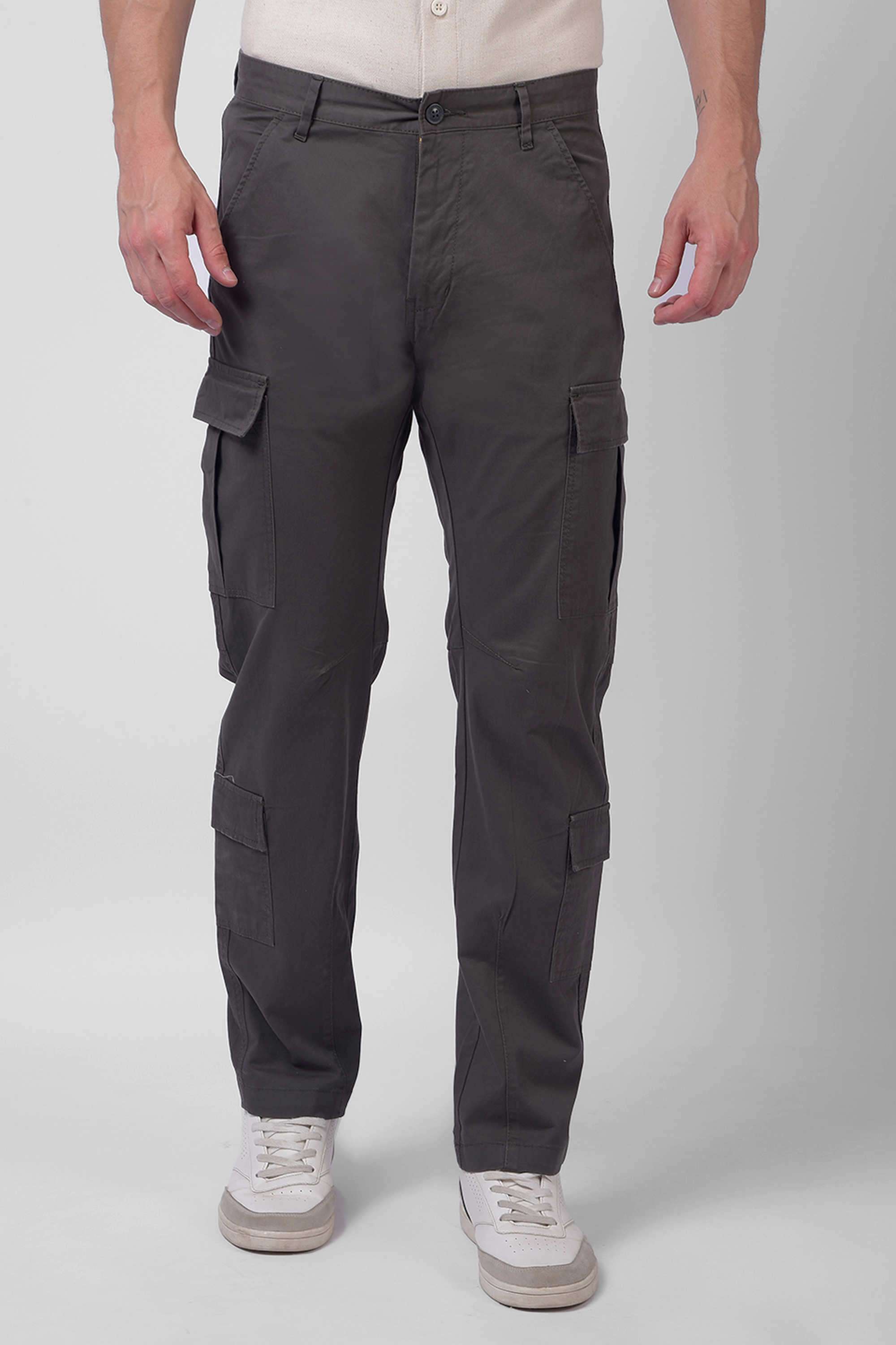 Solid-Cotton-Blend-Regular-Fit-Men-s-Trousers