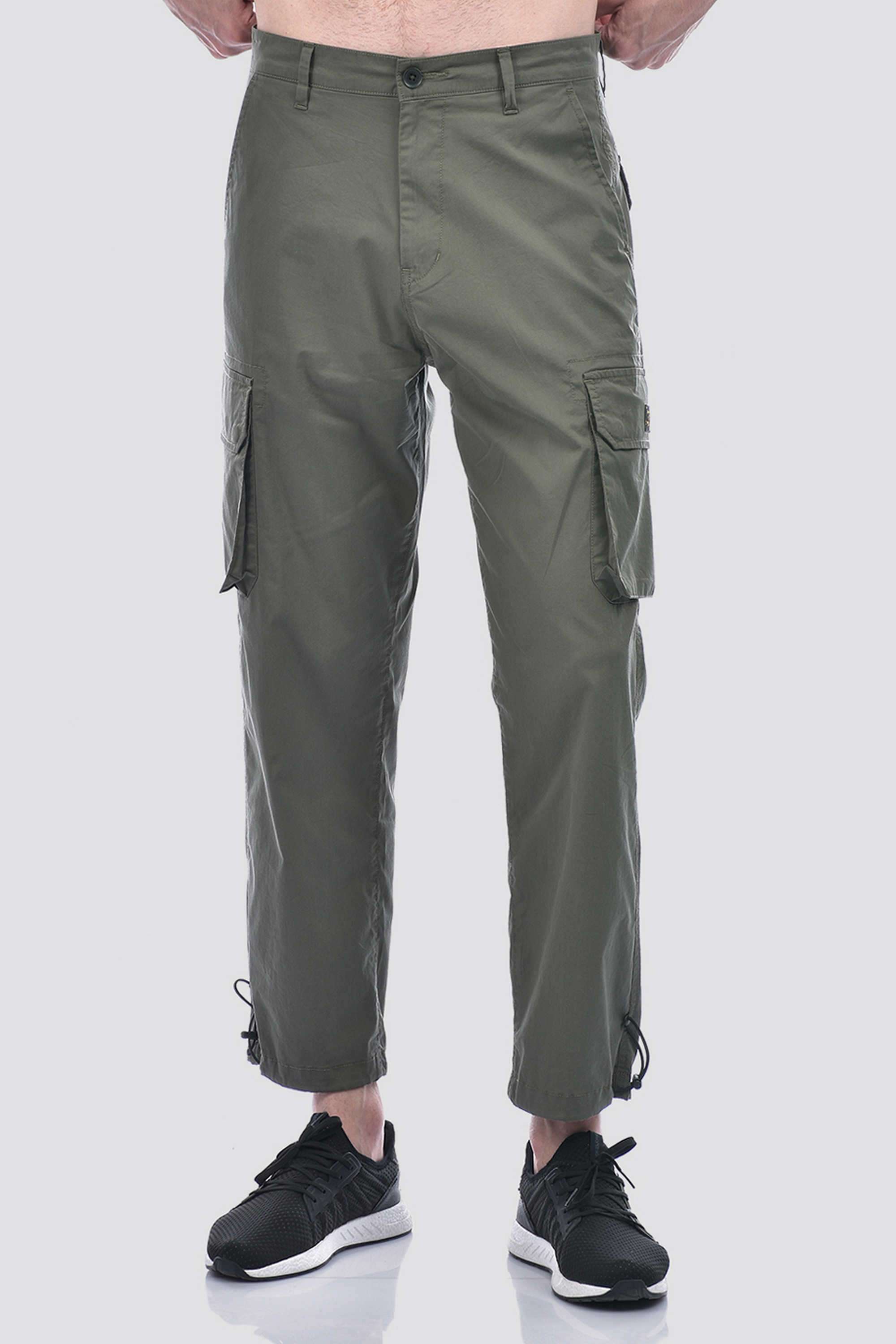 Solid-Cotton-Blend-Regular-Fit-Men-s-Trousers
