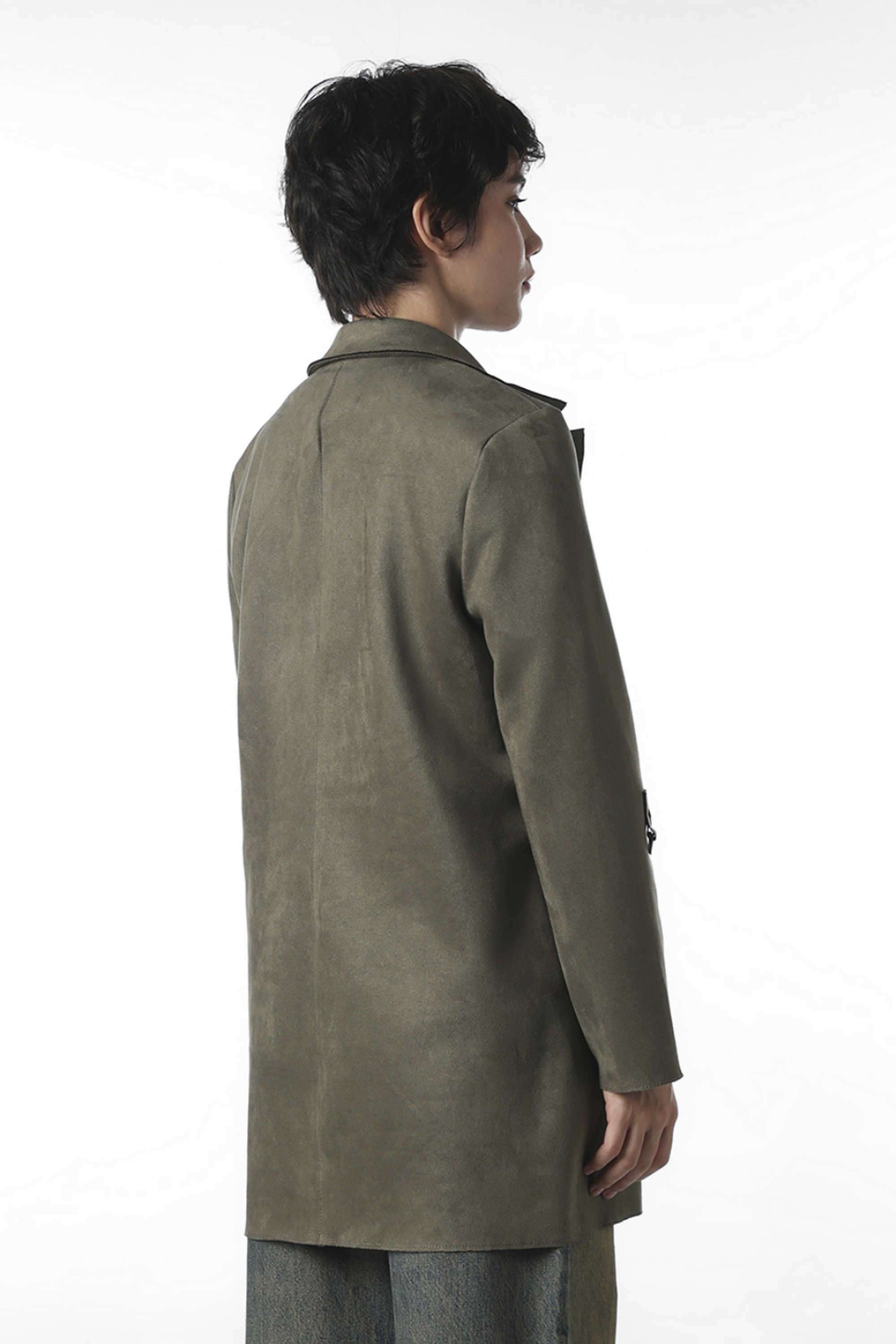 Solid-Polyester-Collared-Women-s-Coat