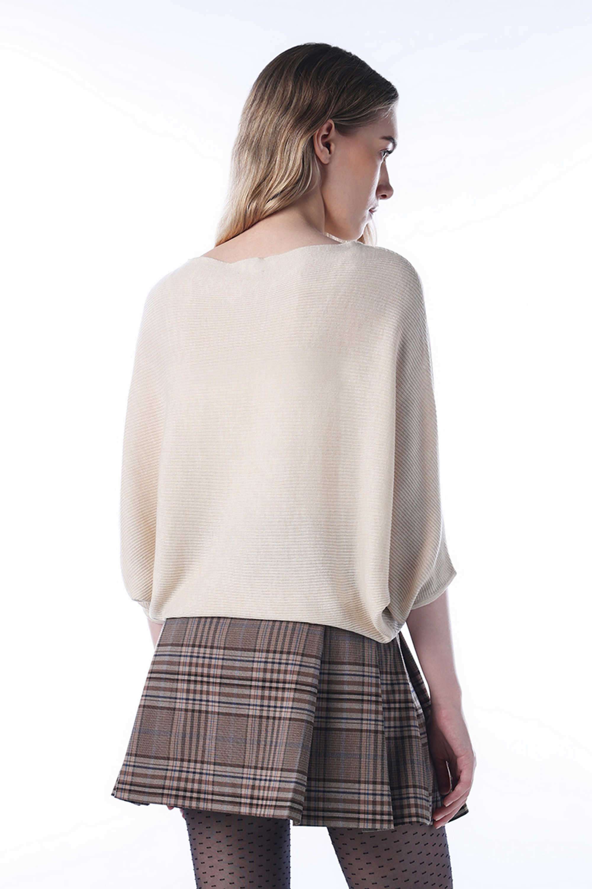 Solid-Boat-Neck-Polyester-Women-s-Casual-Wear-Pullover