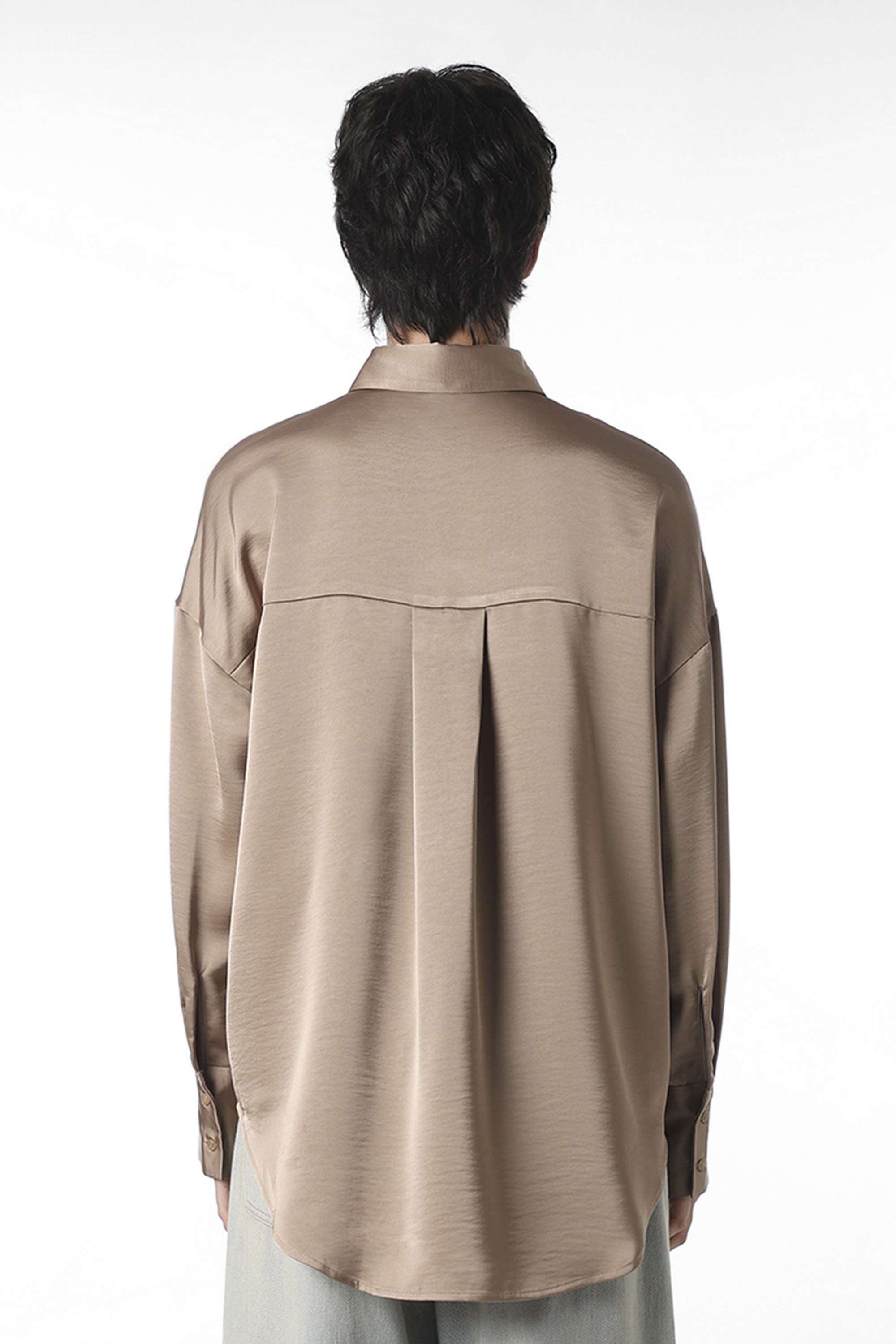 Solid-Collared-Polyester-Women-Casual-Wear-Shirt