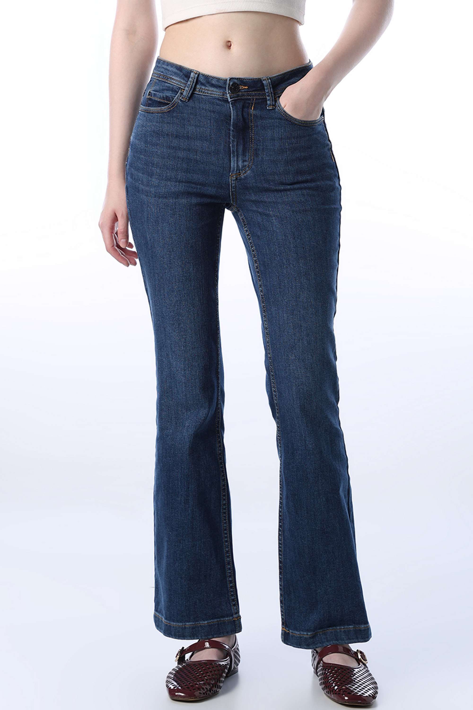 Solid-Cotton-Women-s-Casual-Wear-Jeans